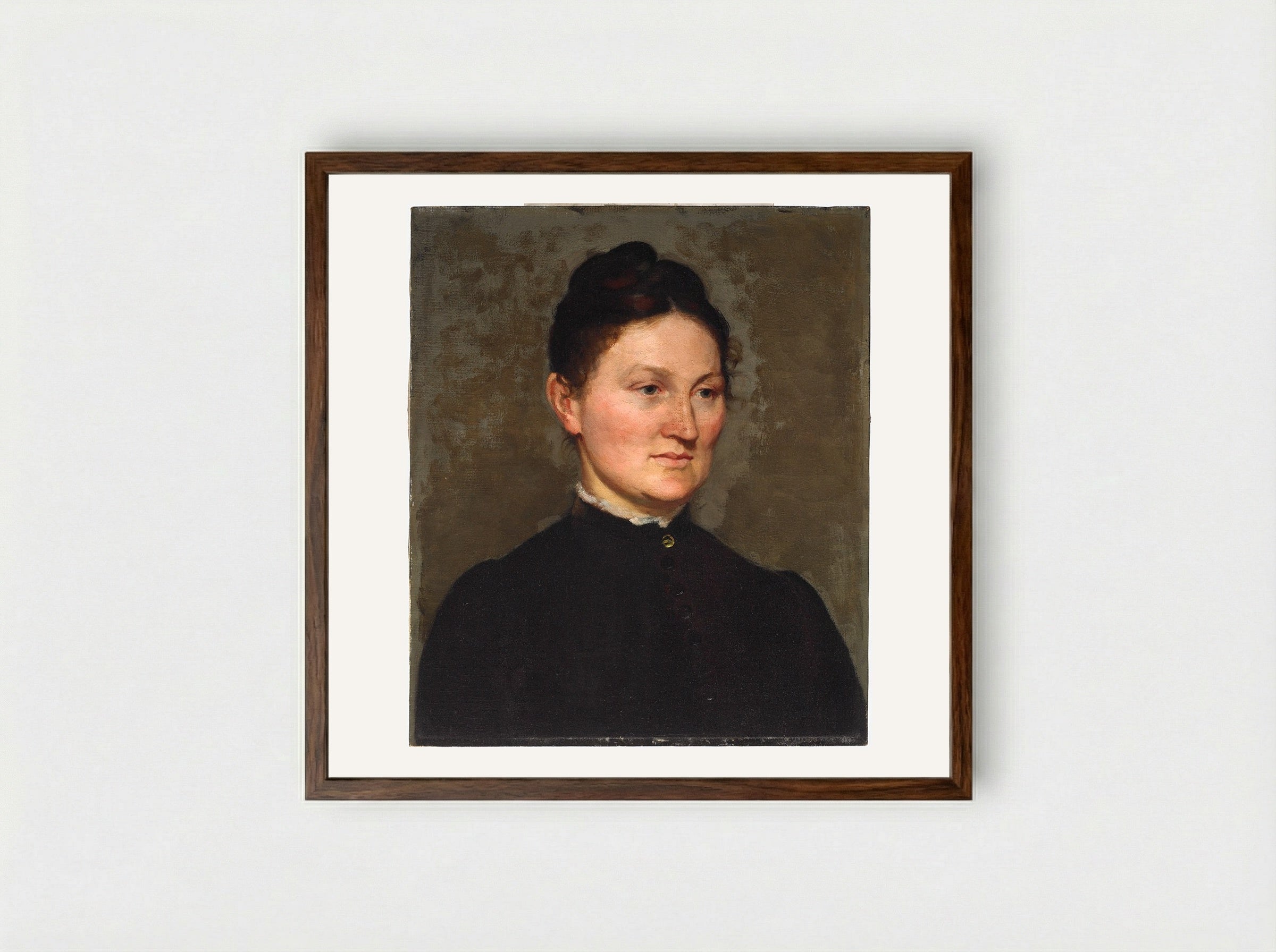 Helen Jackson Cabot Almy (Mrs. Charles Almy) - Lilla Cabot Perry - Framed Print Dark Wood