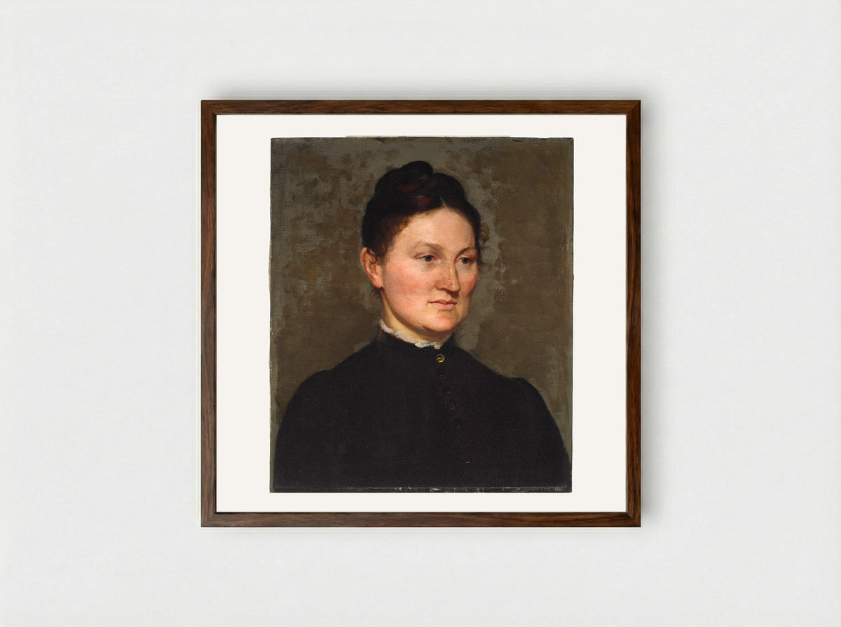 Helen Jackson Cabot Almy (Mrs. Charles Almy) - Lilla Cabot Perry - Framed Print Dark Wood