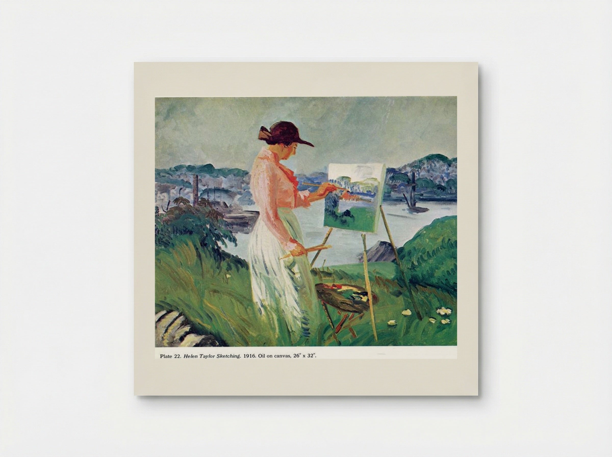 Helen Taylor Sketching - John French Sloan - Poster