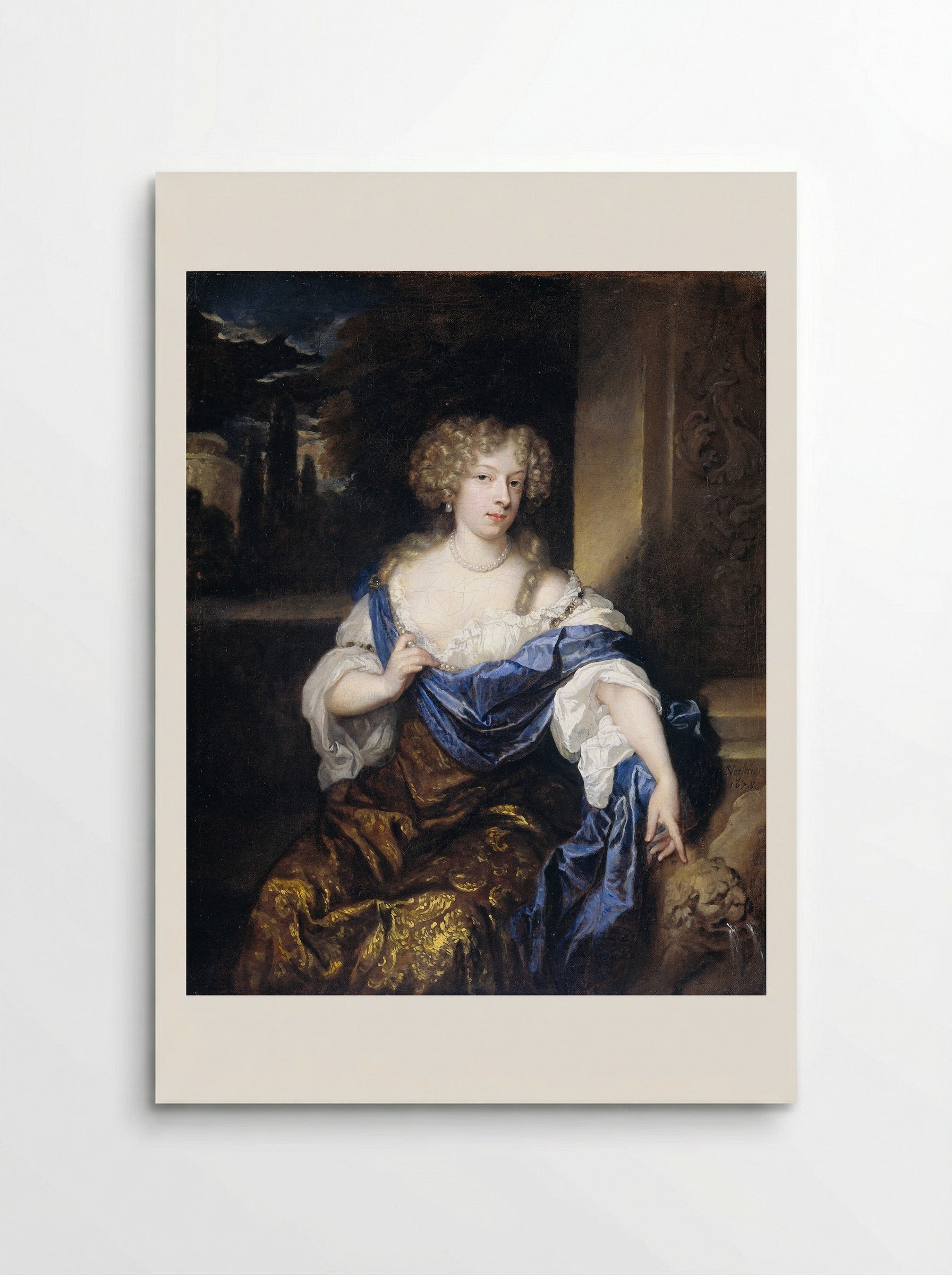 Helena Catharina de Witte (1661-95), Wife of Iman Mogge, Lord of Haamstede - Caspar Netscher - Poster