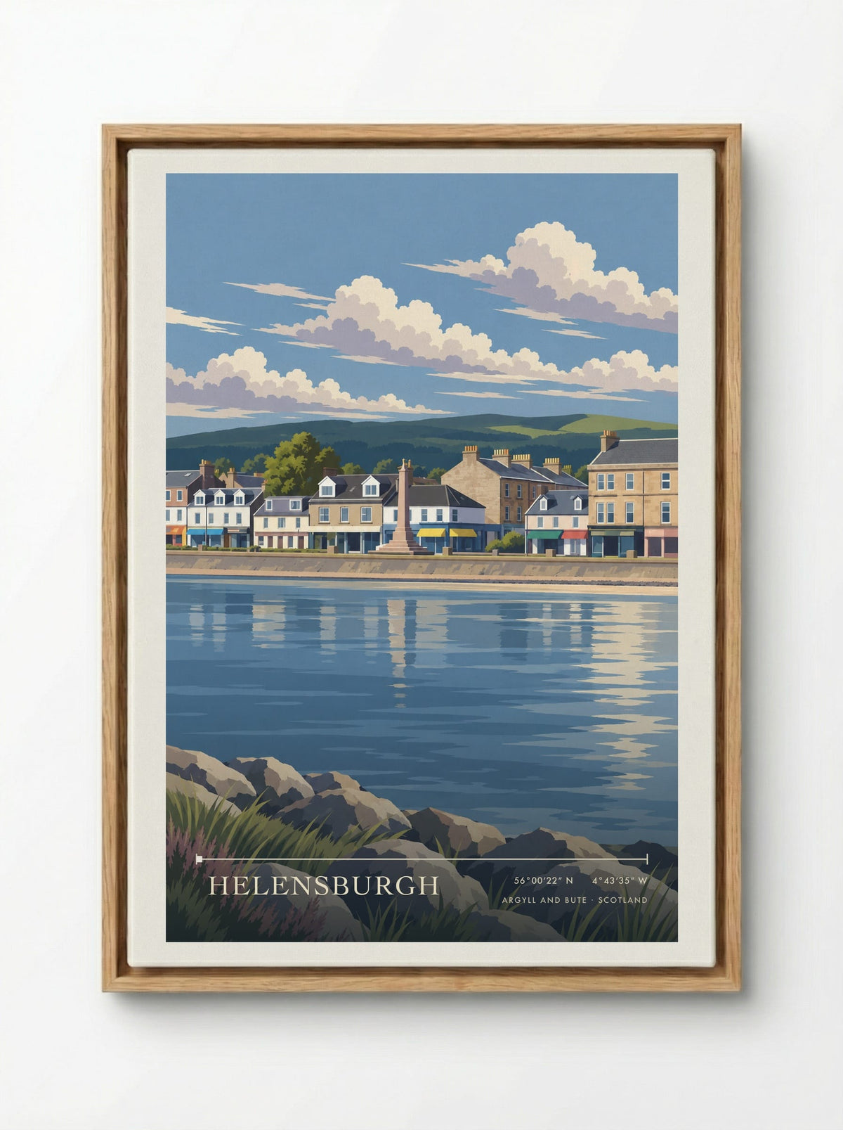 Helensburgh, Argyll and Bute | Travel Poster - Framed Canvas Wood