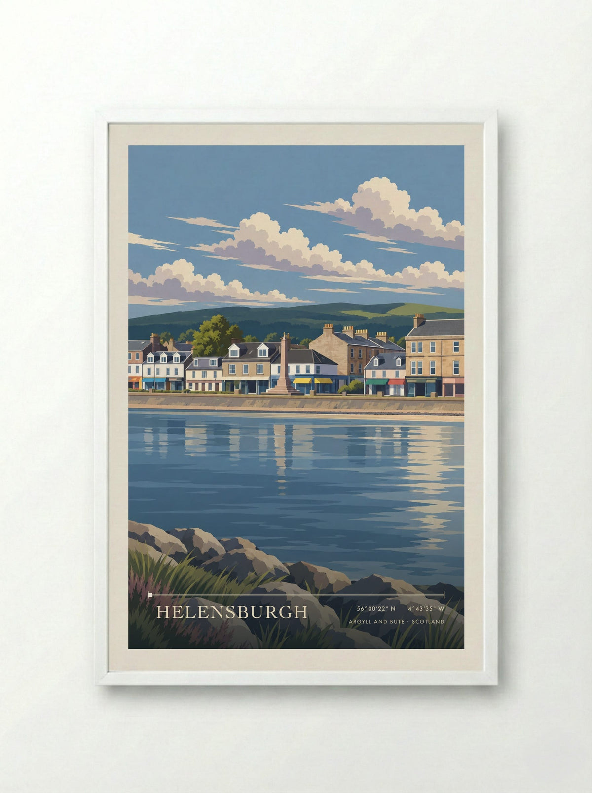 Helensburgh, Argyll and Bute | Travel Poster - Framed Print White
