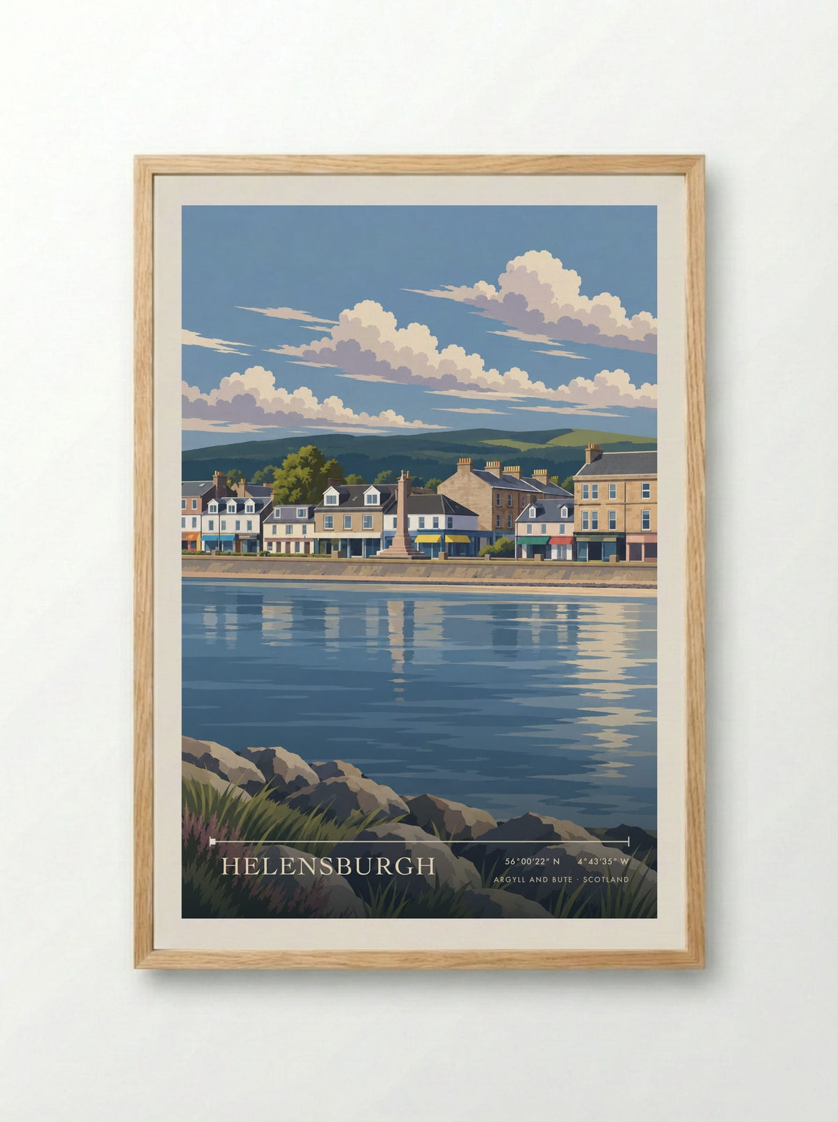 Helensburgh, Argyll and Bute | Travel Poster - Framed Print Wood