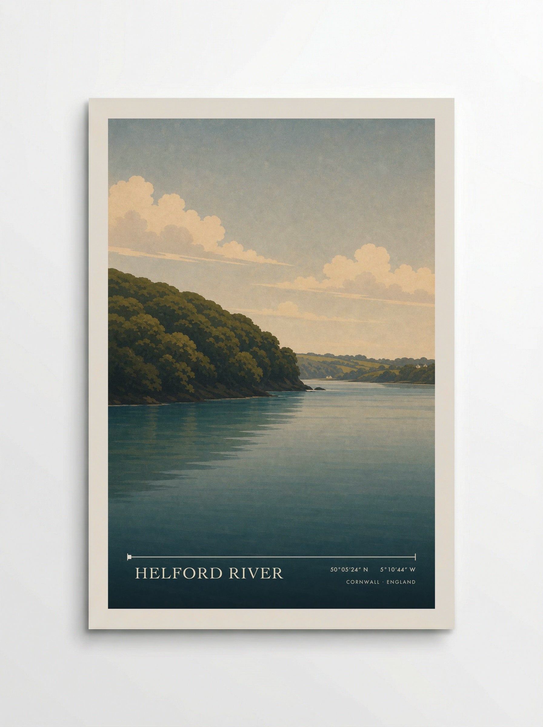 Helford River Cornwall England Travel Poster - Poster