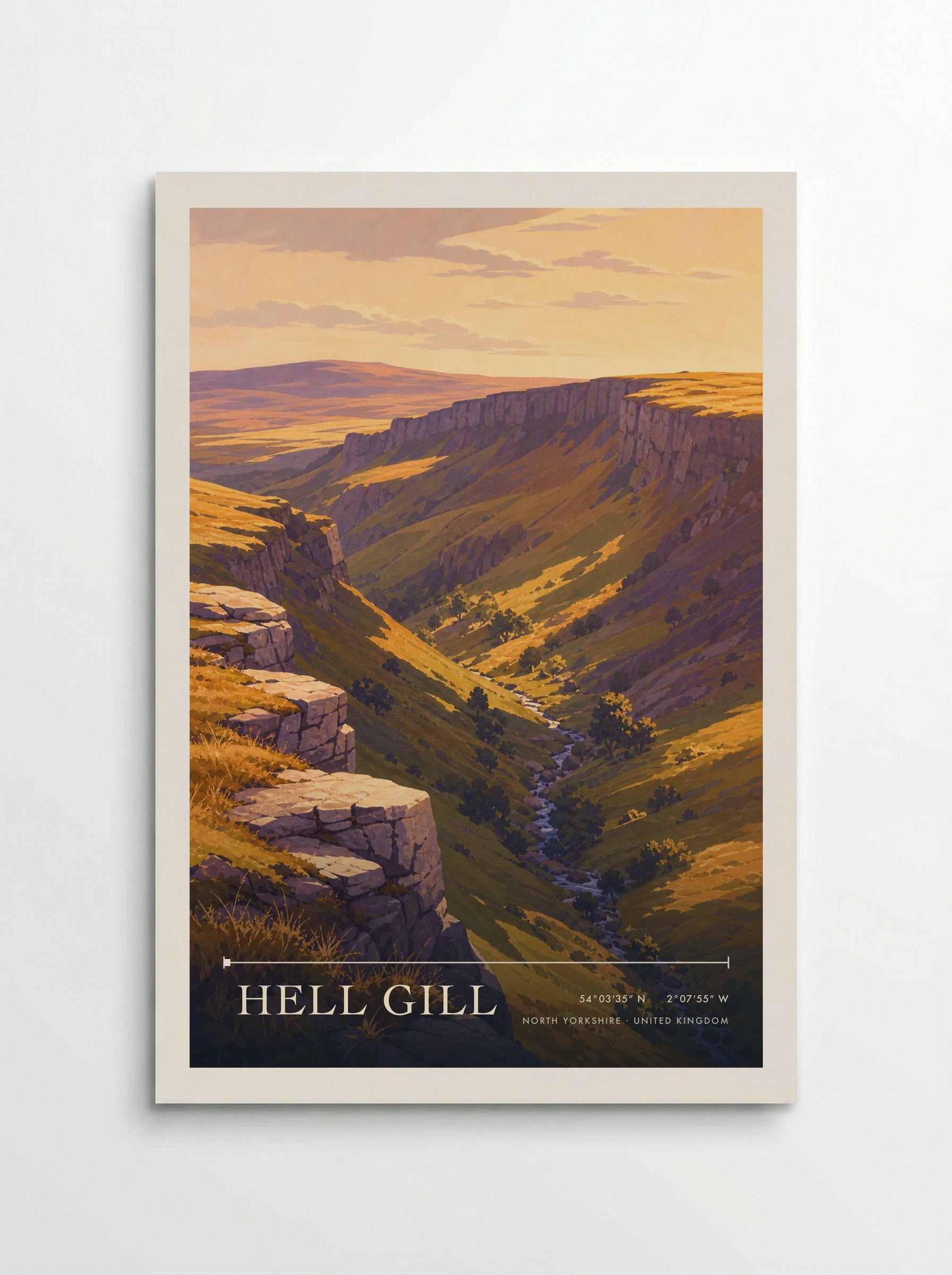 Hell Gill North Yorkshire United Kingdom Travel Poster - Poster