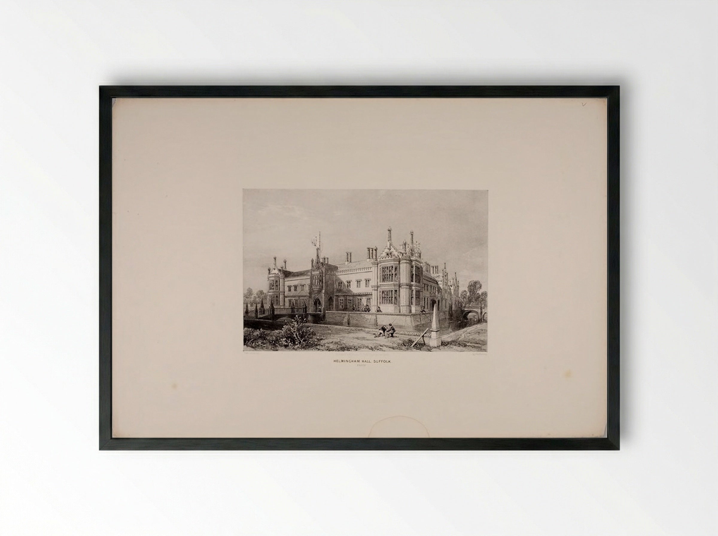 Helmingham Hall, Suffolk - James Duffield Harding - Framed Print Black