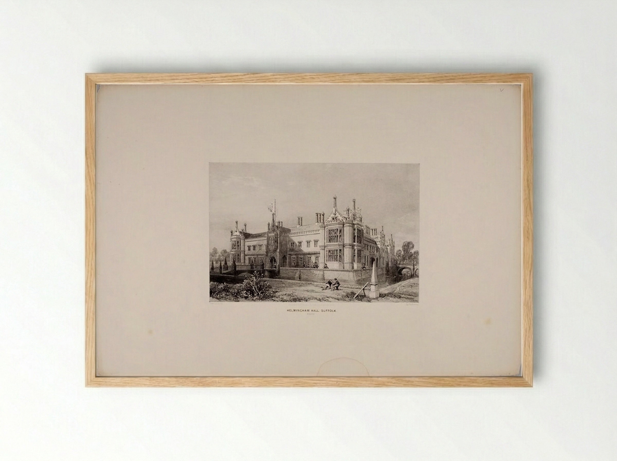 Helmingham Hall, Suffolk - James Duffield Harding - Framed Print Wood