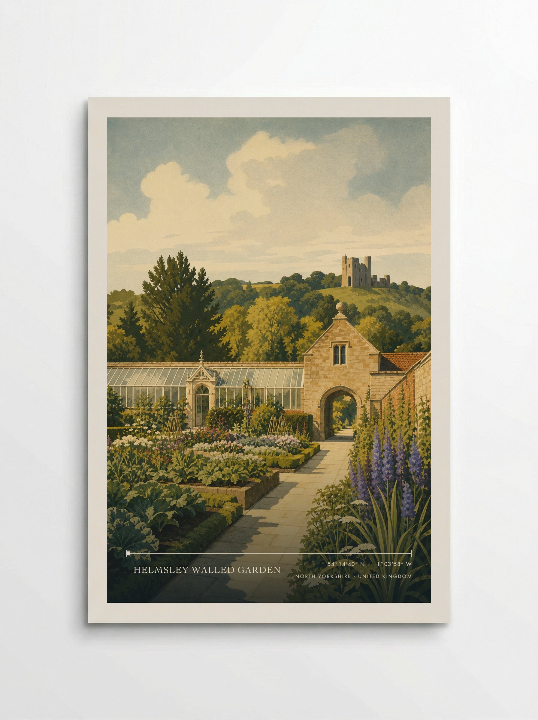 Helmsley Walled Garden North Yorkshire United Kingdom Travel Poster - Poster