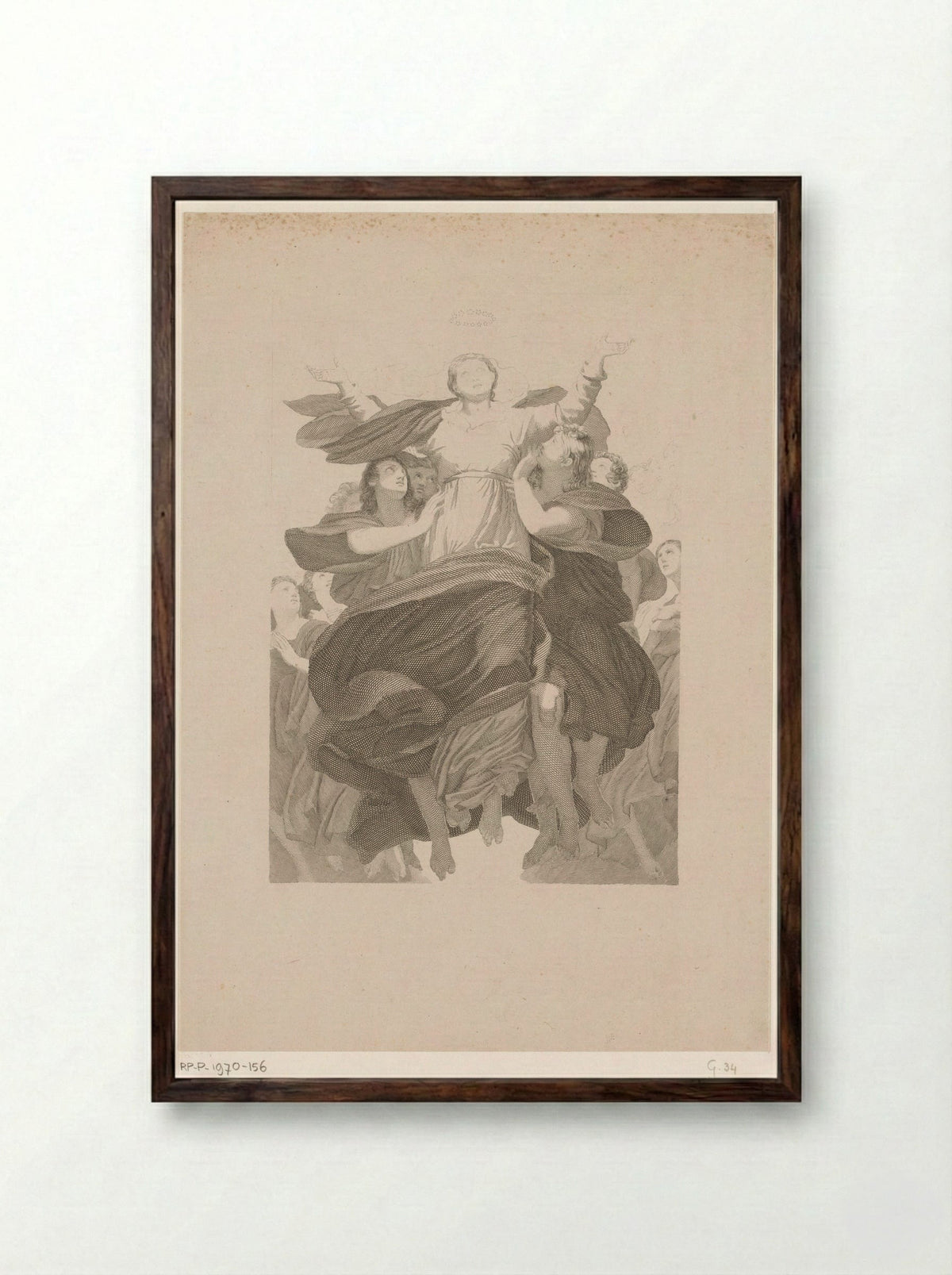 Hemelvaart van Maria - Jean Bosq - Framed Print Dark Wood
