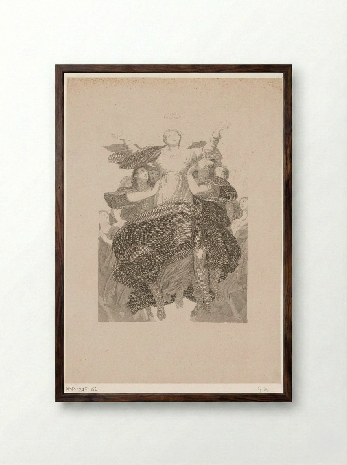 Hemelvaart van Maria - Jean Bosq - Framed Print Dark Wood