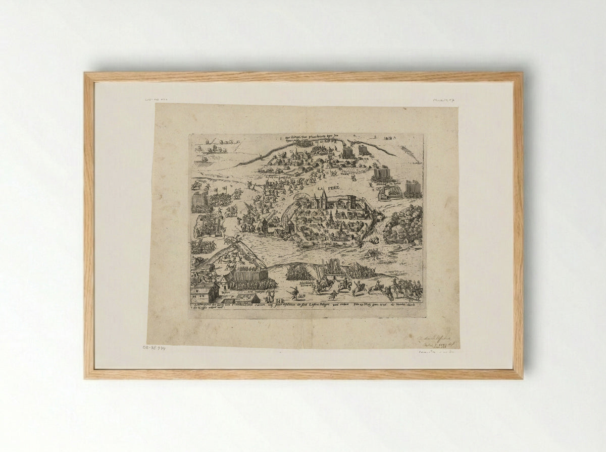 Hendrik IV neemt La Fère in - Philipp Uffenbach - Framed Print Wood