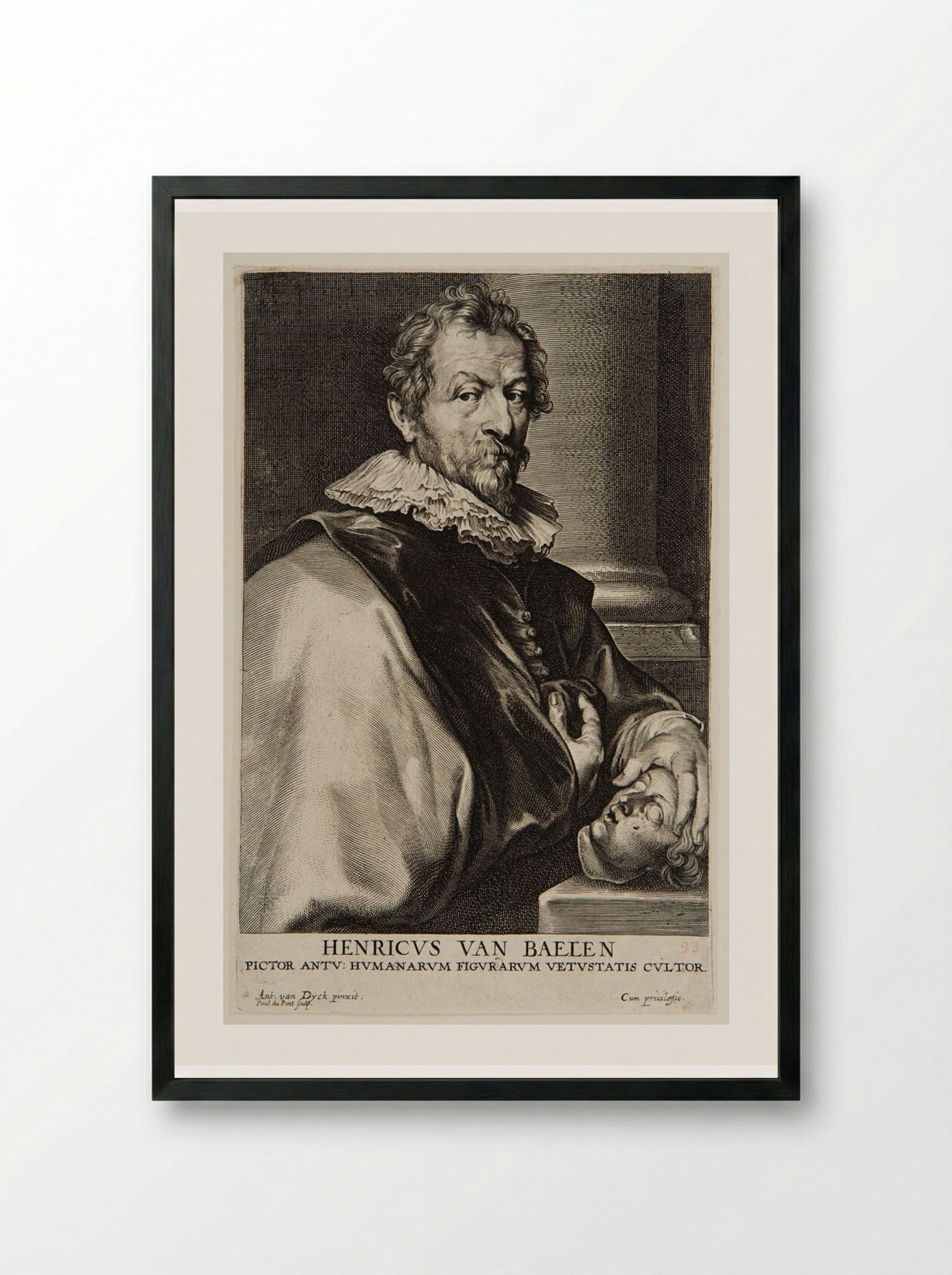 Hendrik van Balen - Paulus Pontius - Framed Print Black