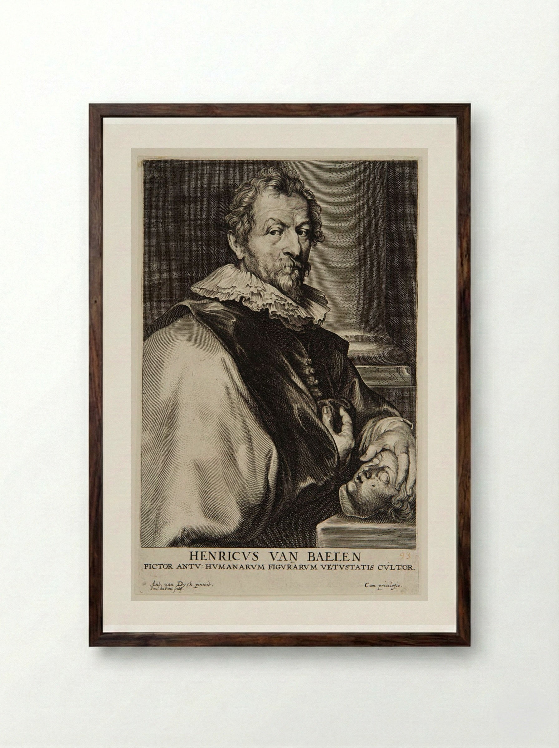 Hendrik van Balen - Paulus Pontius - Framed Print Dark Wood