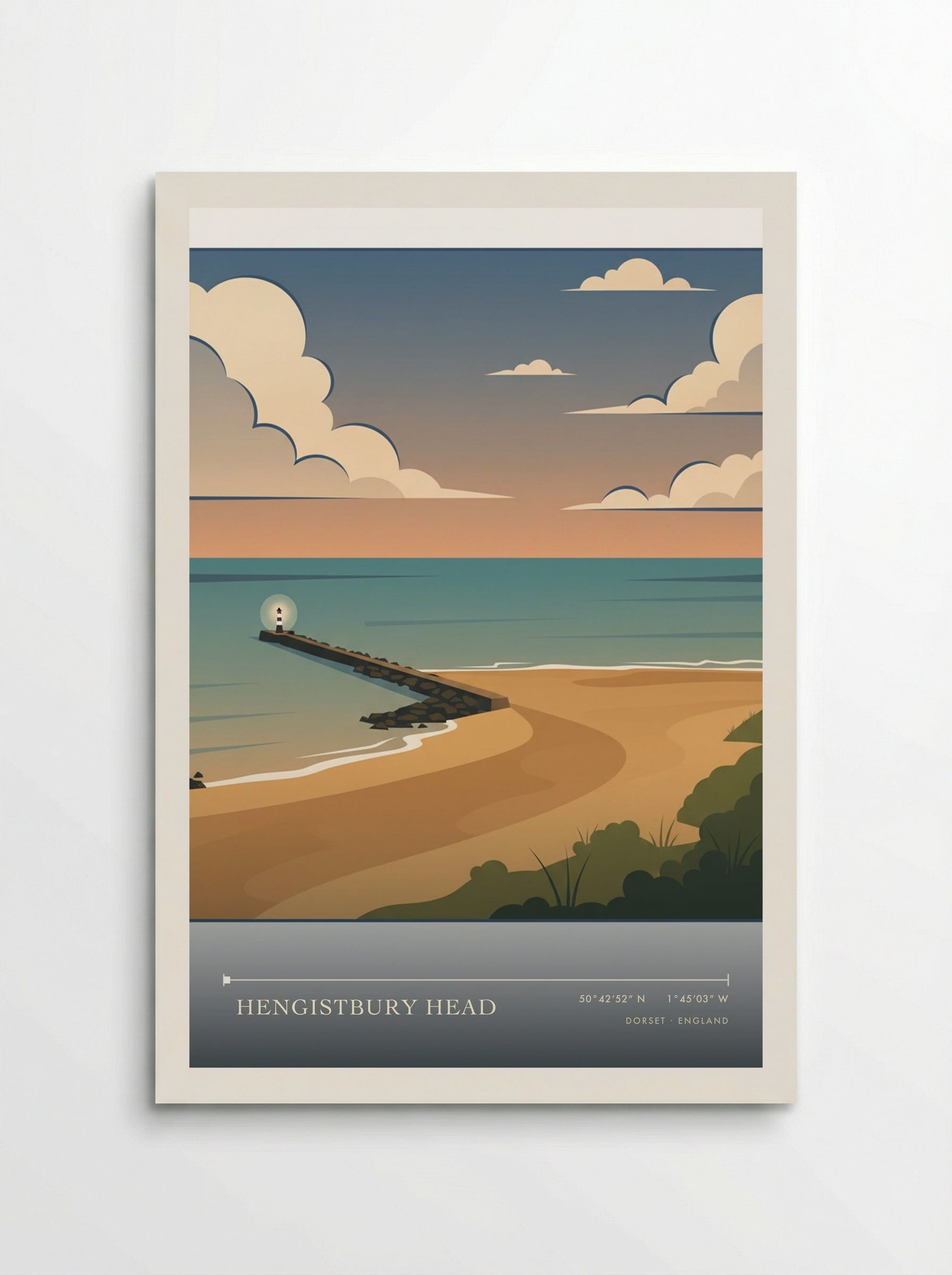 Hengistbury Head Dorset England Travel Poster - Poster