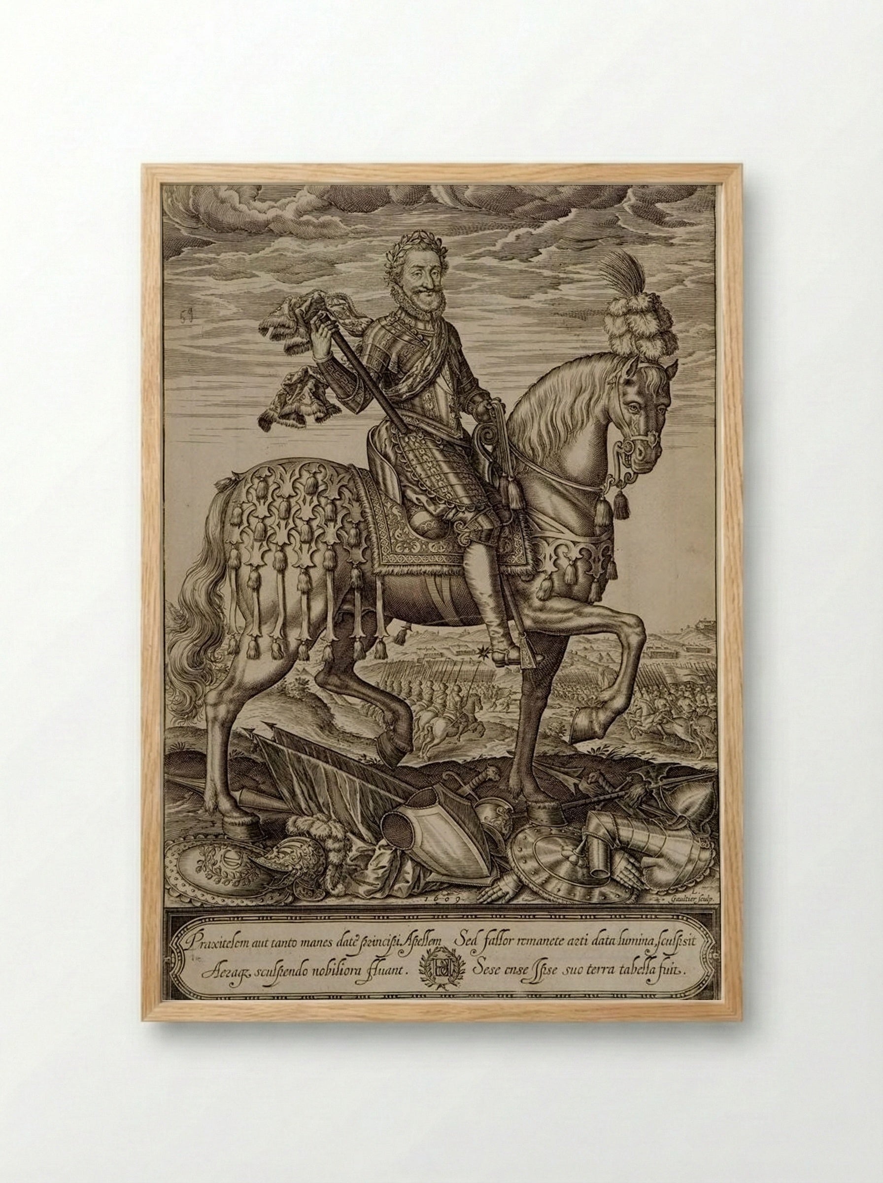 Henri IV on Horseback - Léonard Gaultier - Framed Print Wood