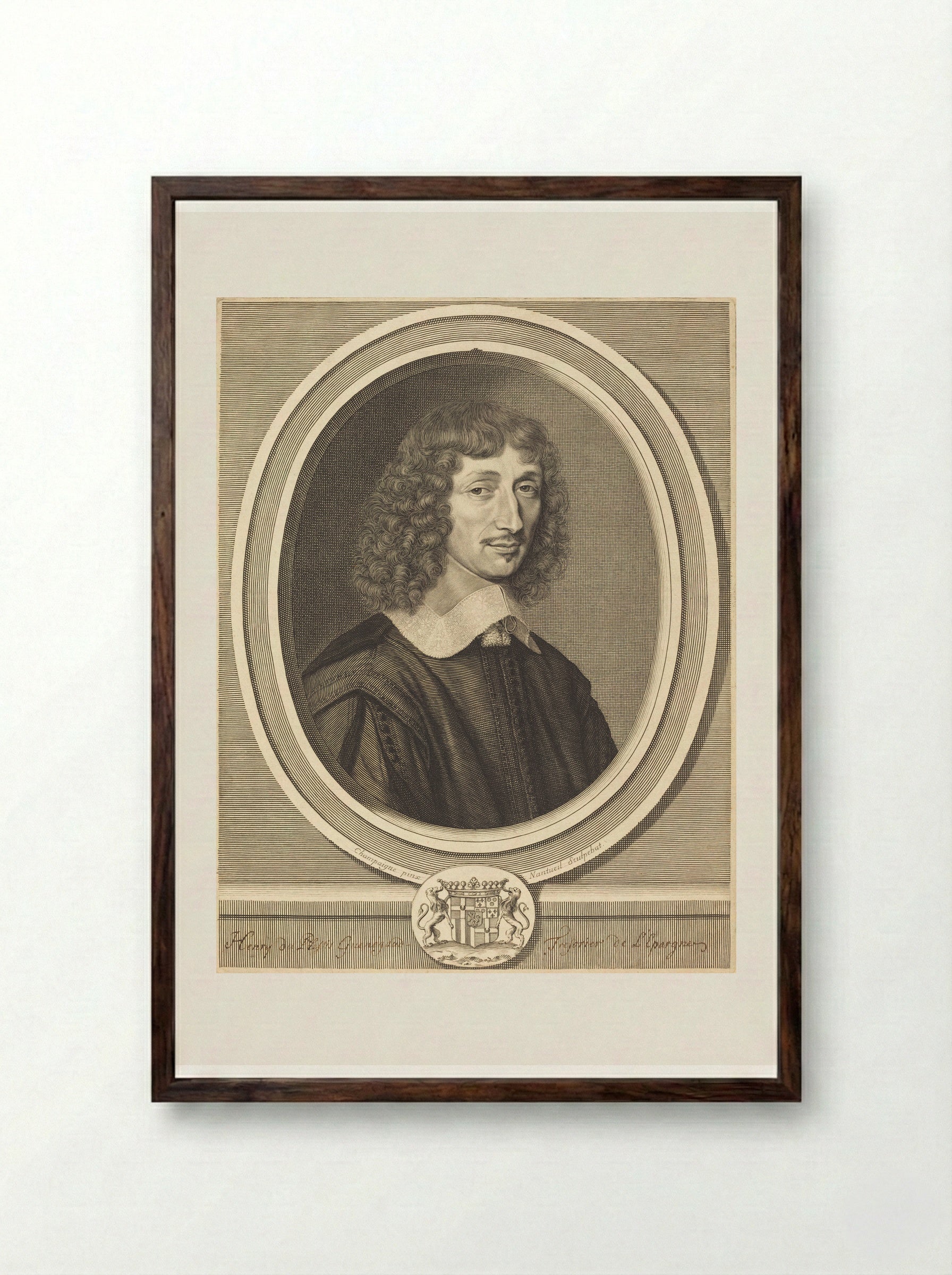Henri de Guénégaud - Robert Nanteuil - Framed Print Dark Wood