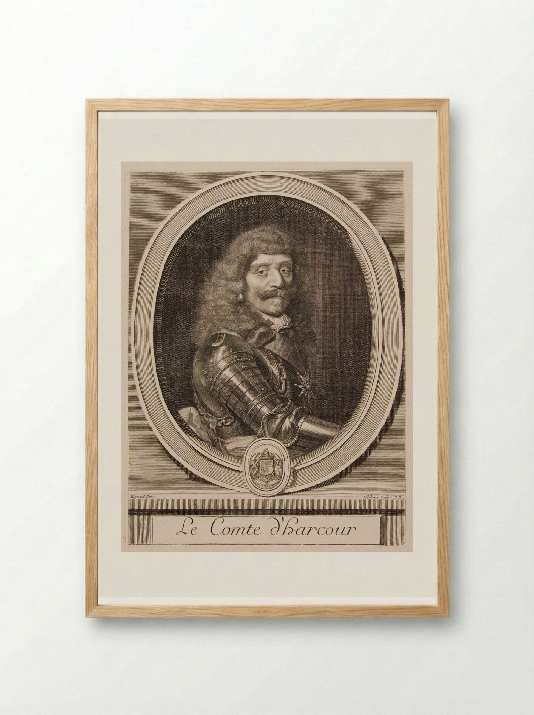Henri de Lorraine, Comte d'Harcourt - Gérard Edelinck - Framed Print Wood