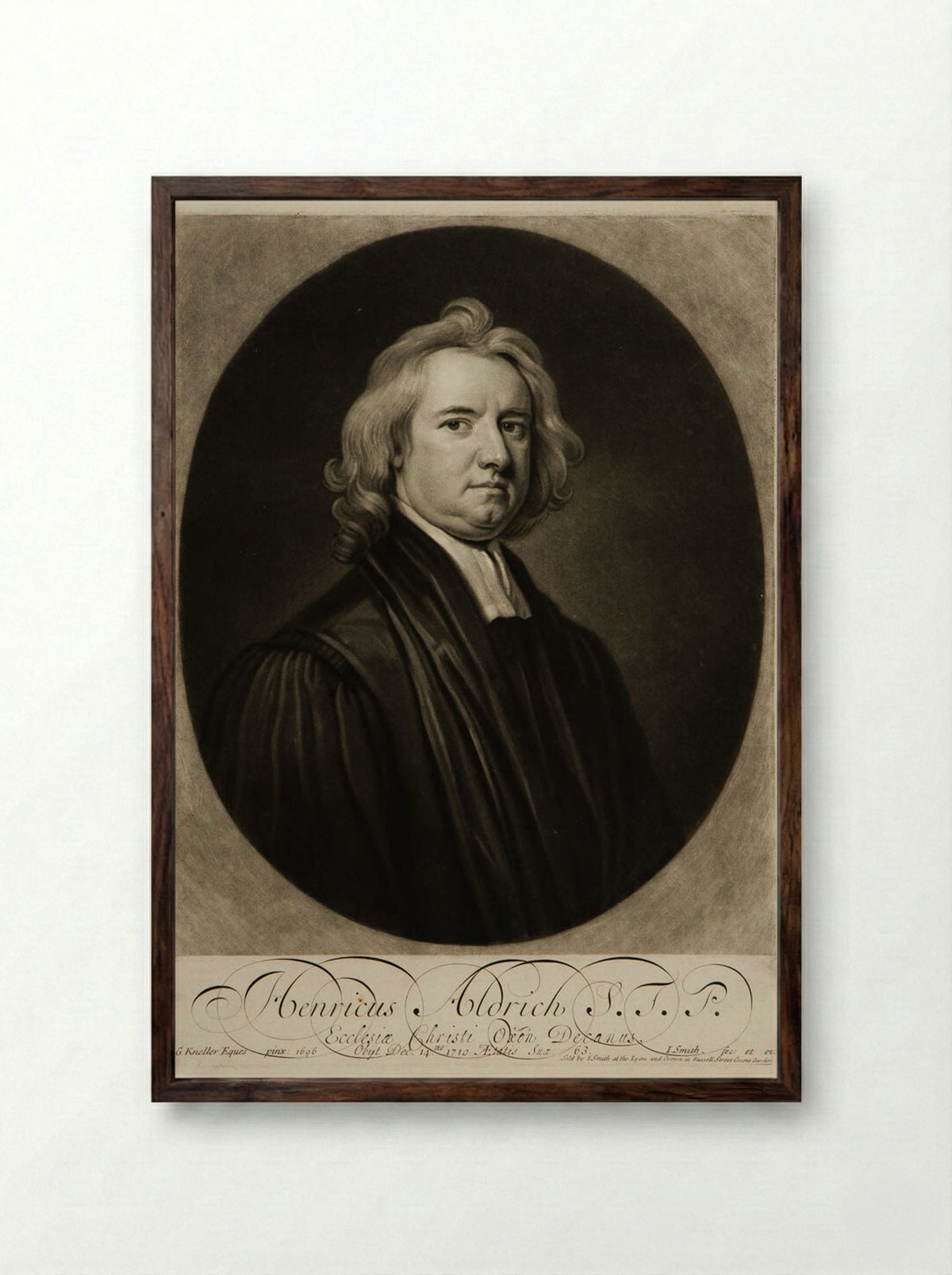 Henricus Aldrich - John Smith - Framed Print Dark Wood