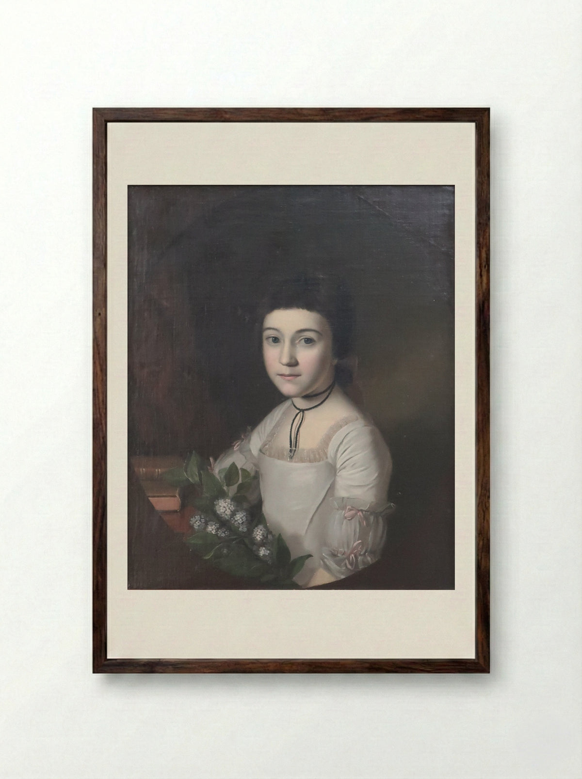 Henrietta Maria Bordley - Charles Willson Peale - Framed Print Dark Wood