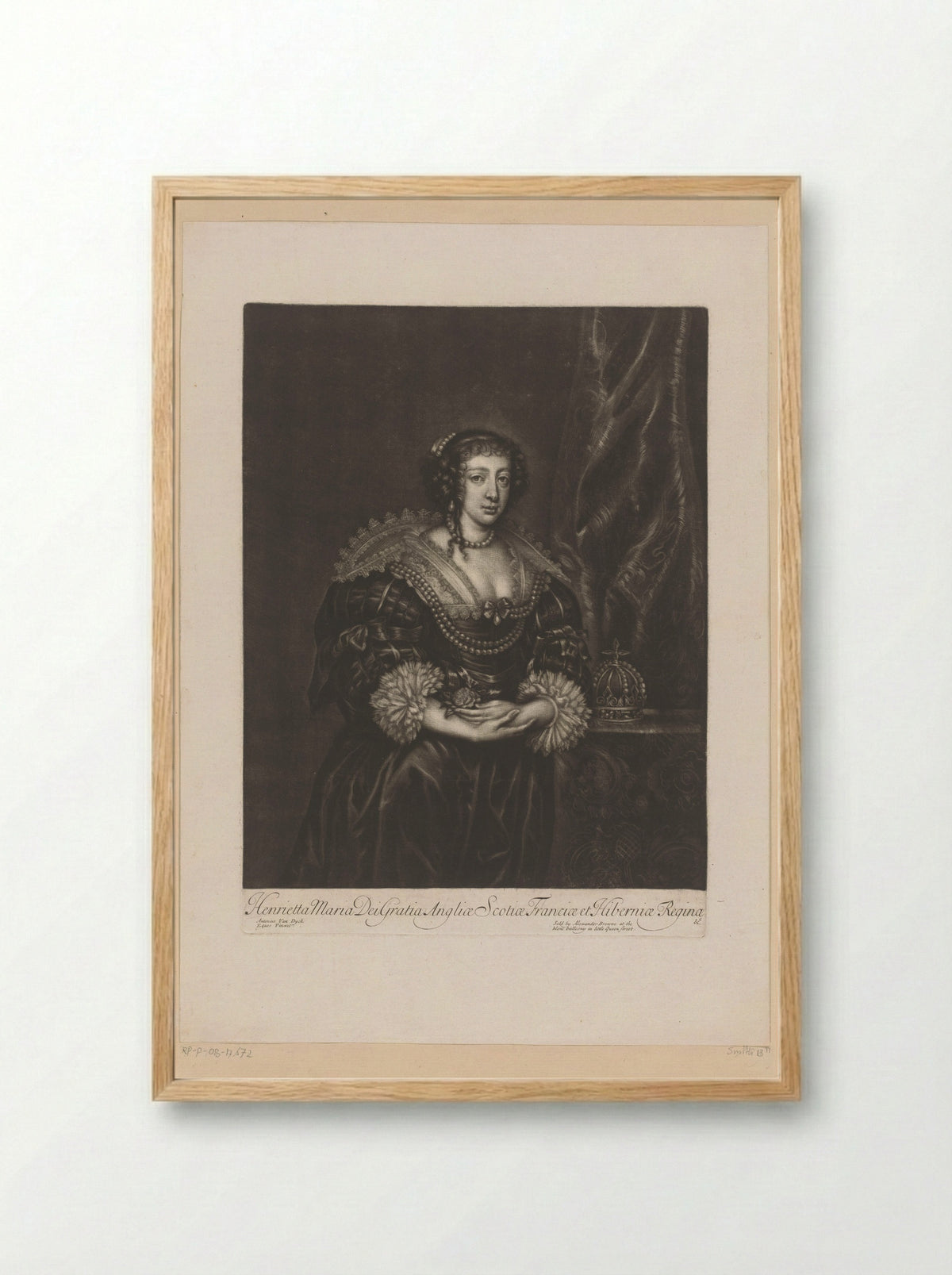 Henrietta Maria of France - Alexander Browne - Framed Print Wood