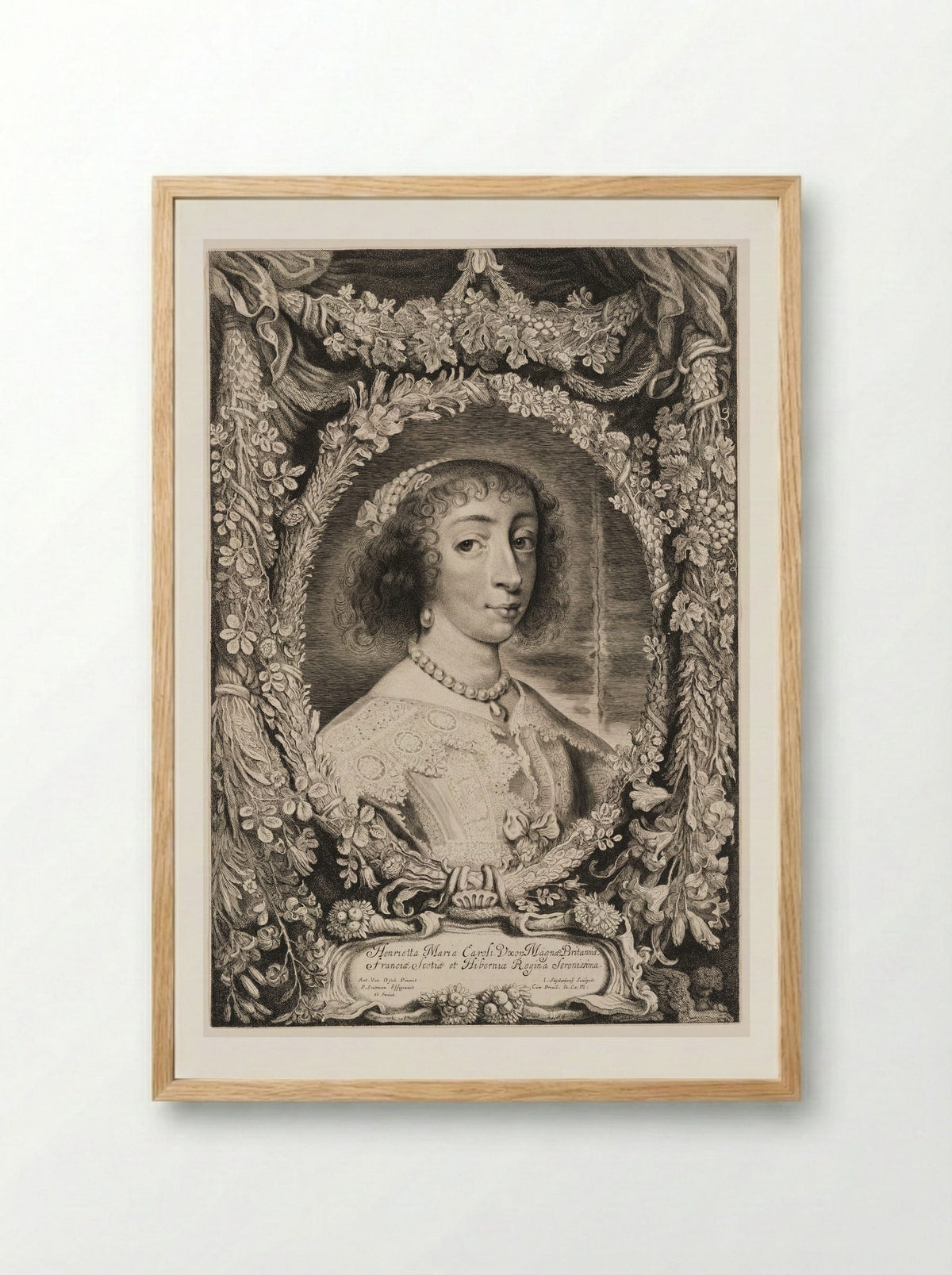 Henrietta Maria - Jonas Suyderhoef - Framed Print Wood