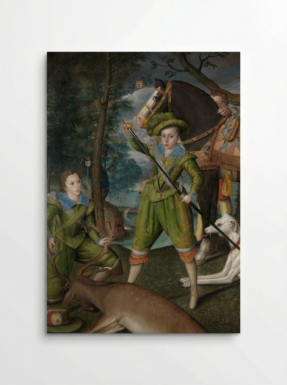 Henry Frederick, Prince of Wales, with Sir John Harington, in the Hunting Field - Robert Peake the Elder - Poster