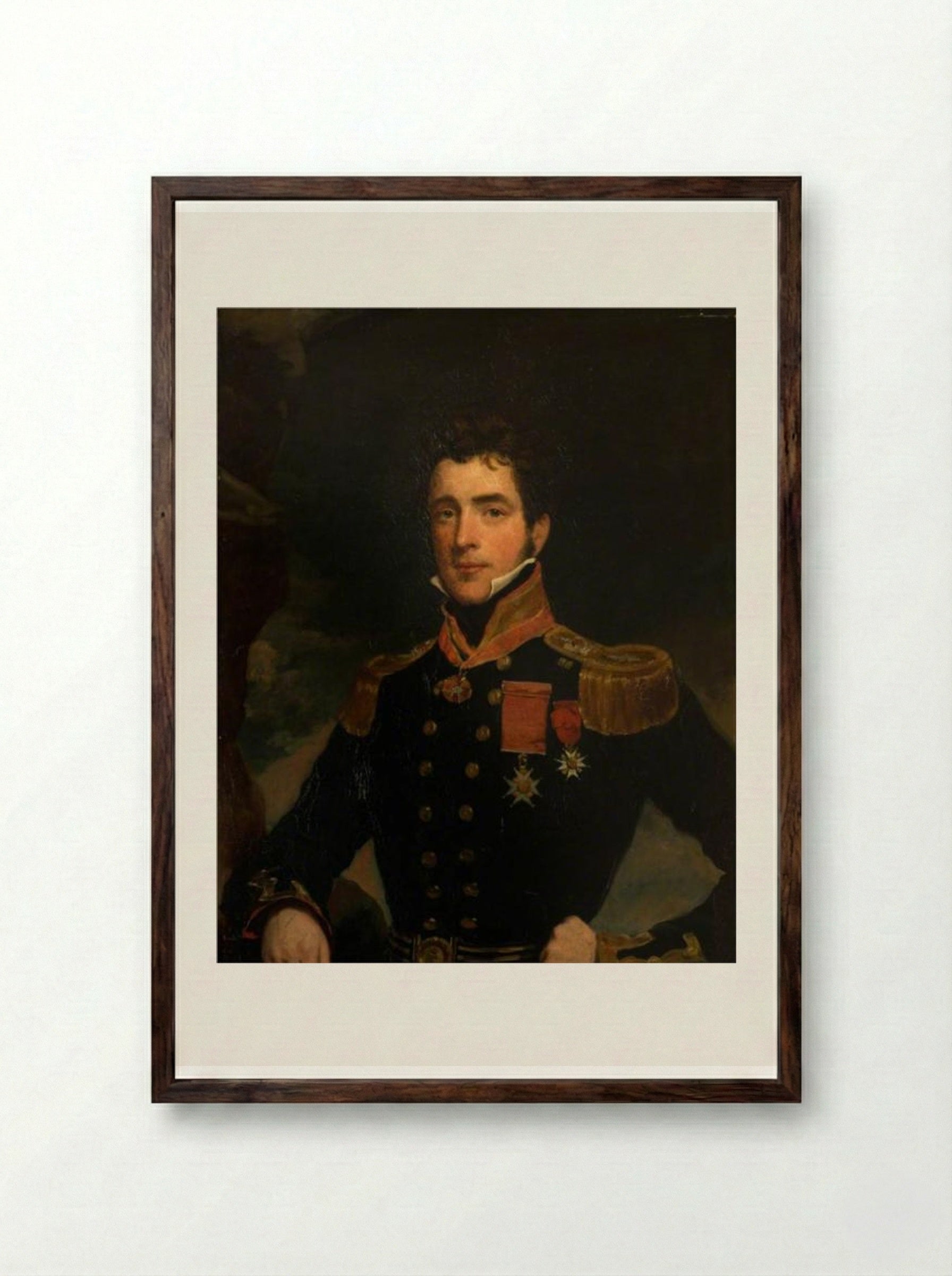 Henry John, Viscount Ingestre - John Jackson - Framed Print Dark Wood