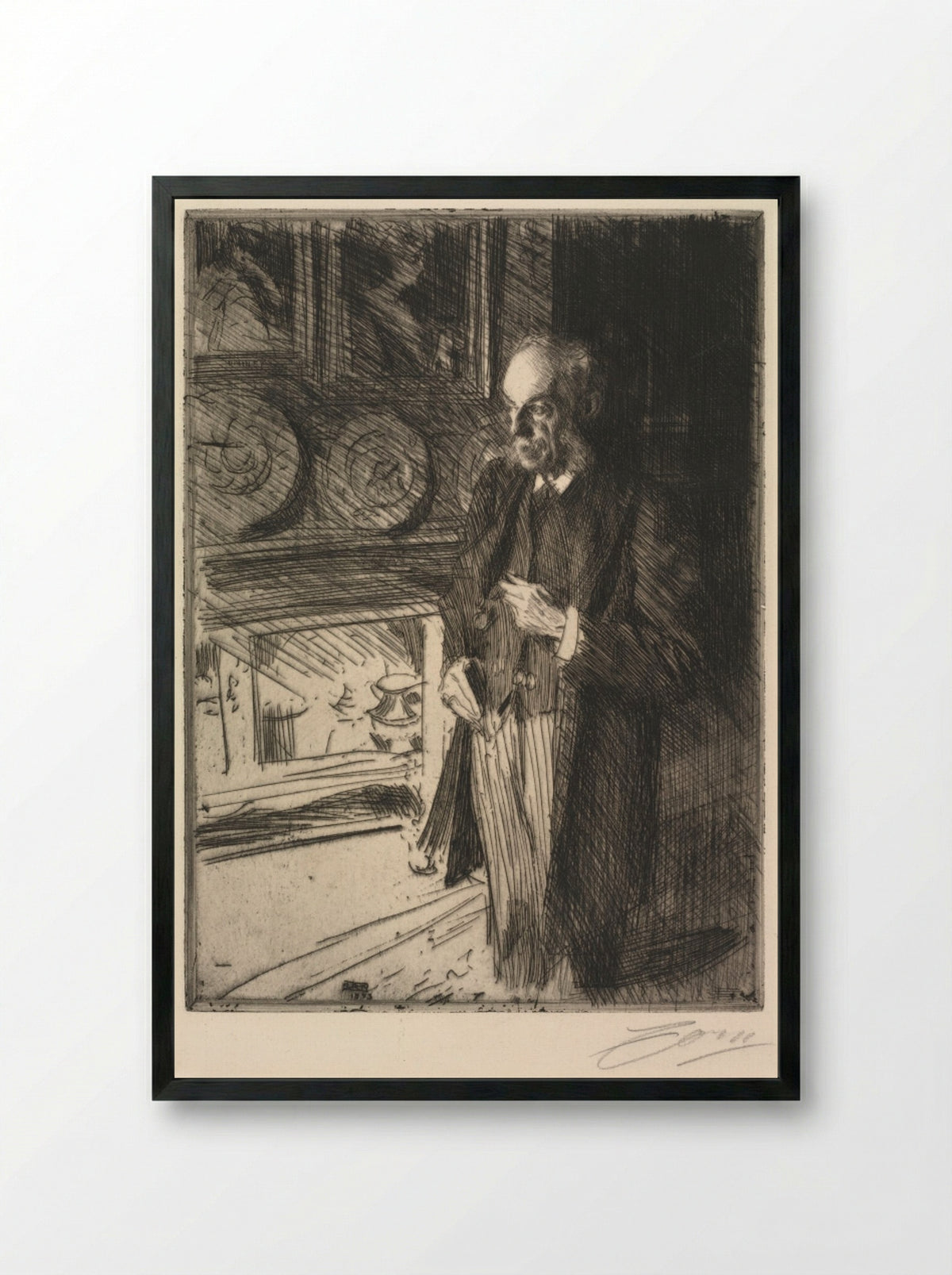 Henry Marquand - Anders Zorn - Framed Print Black