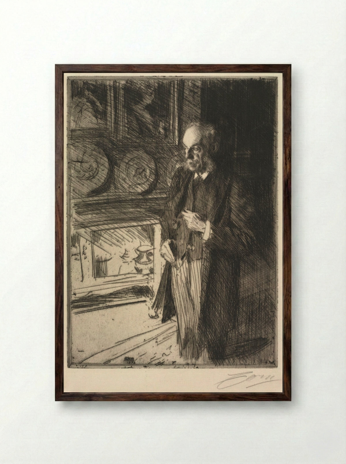 Henry Marquand - Anders Zorn - Framed Print Dark Wood