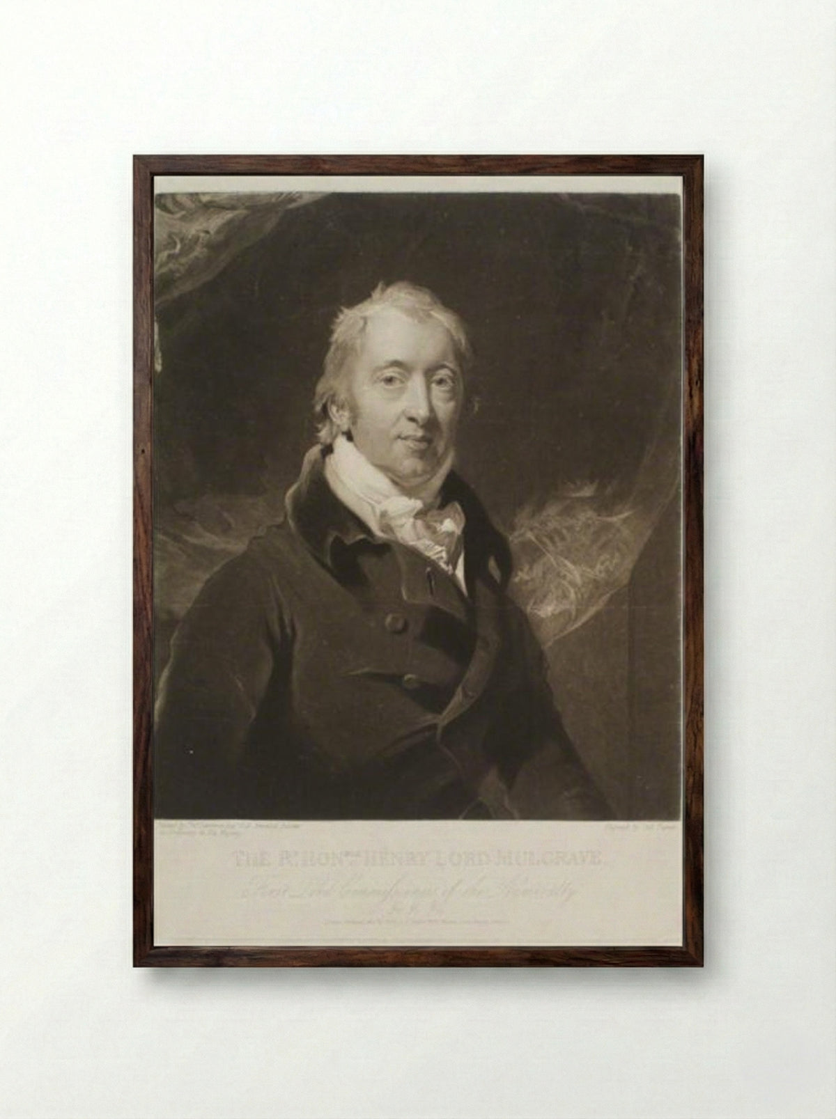 Henry Phipps, 1st Earl of Mulgrave - Charles Turner - Framed Print Dark Wood