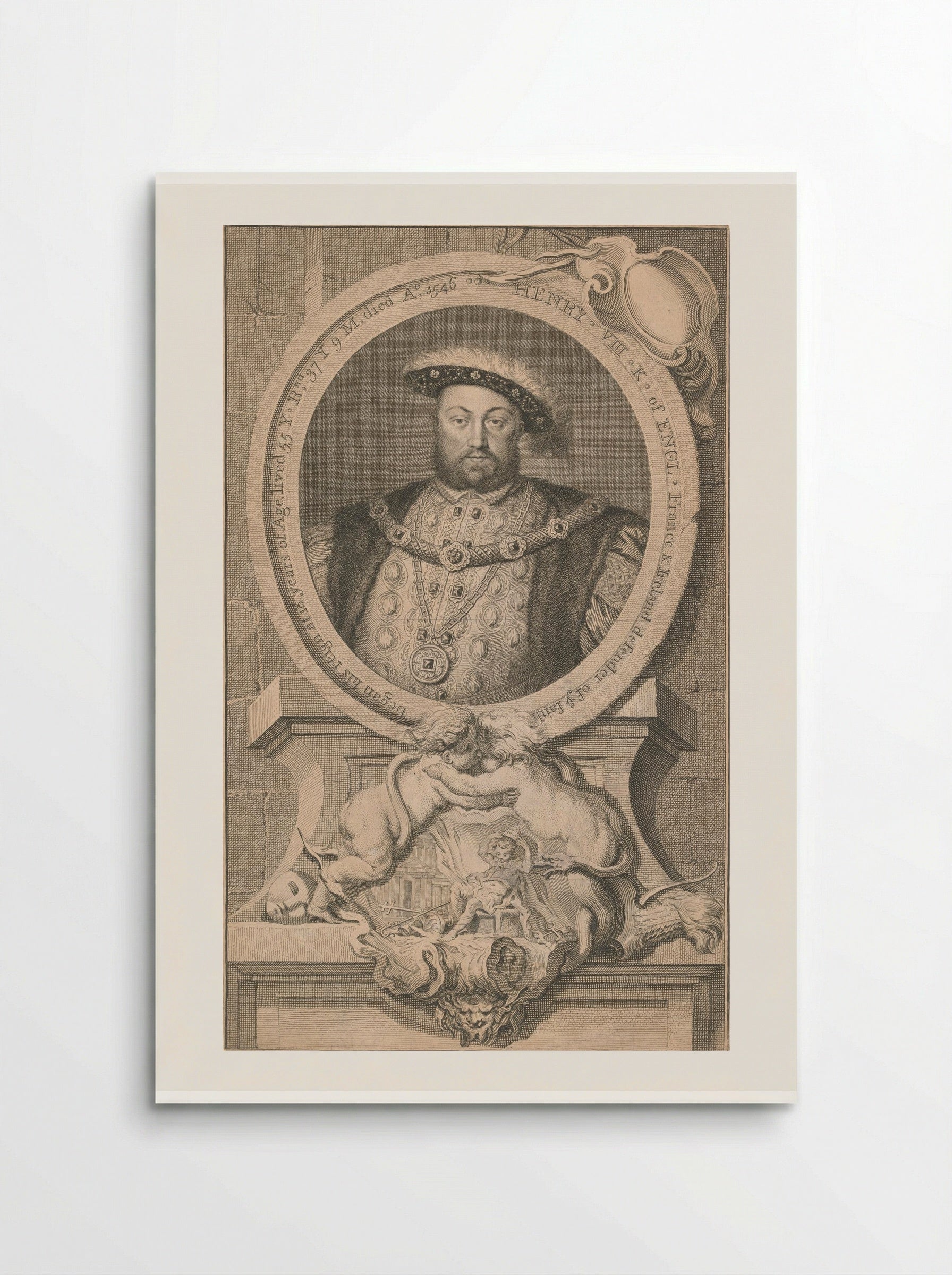 Henry VIII, King of England - Jacobus Houbraken - Poster