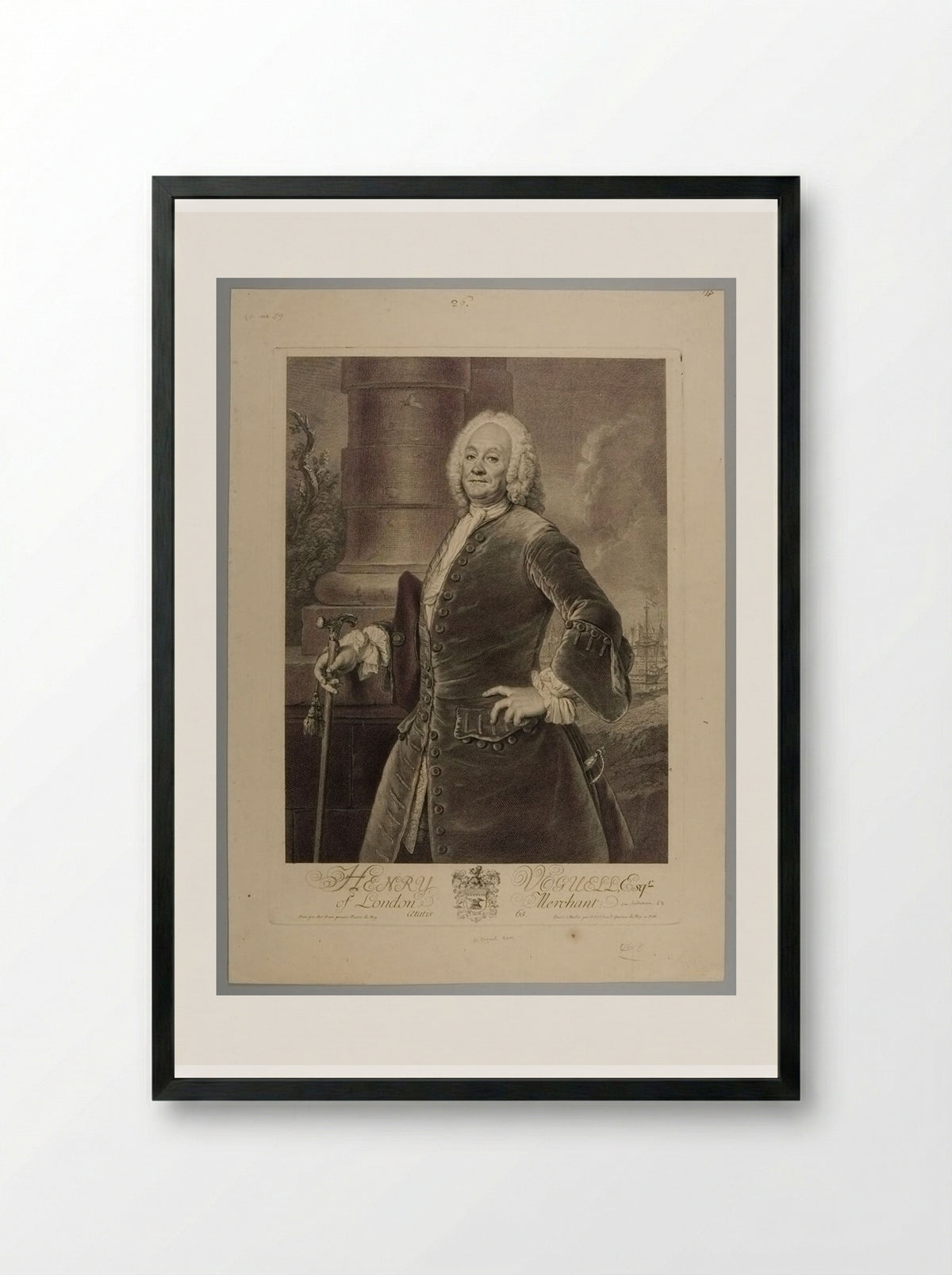 Henry Voguell - Georg Friedrich Schmidt - Framed Print Black