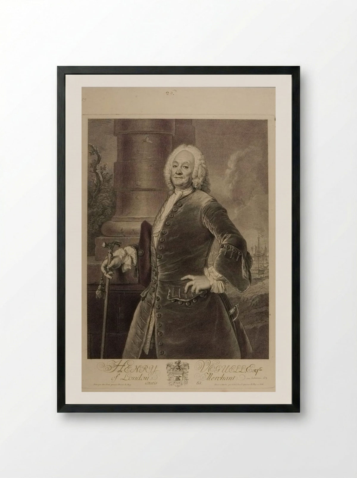 Henry Voguell - Georg Friedrich Schmidt - Framed Print Black