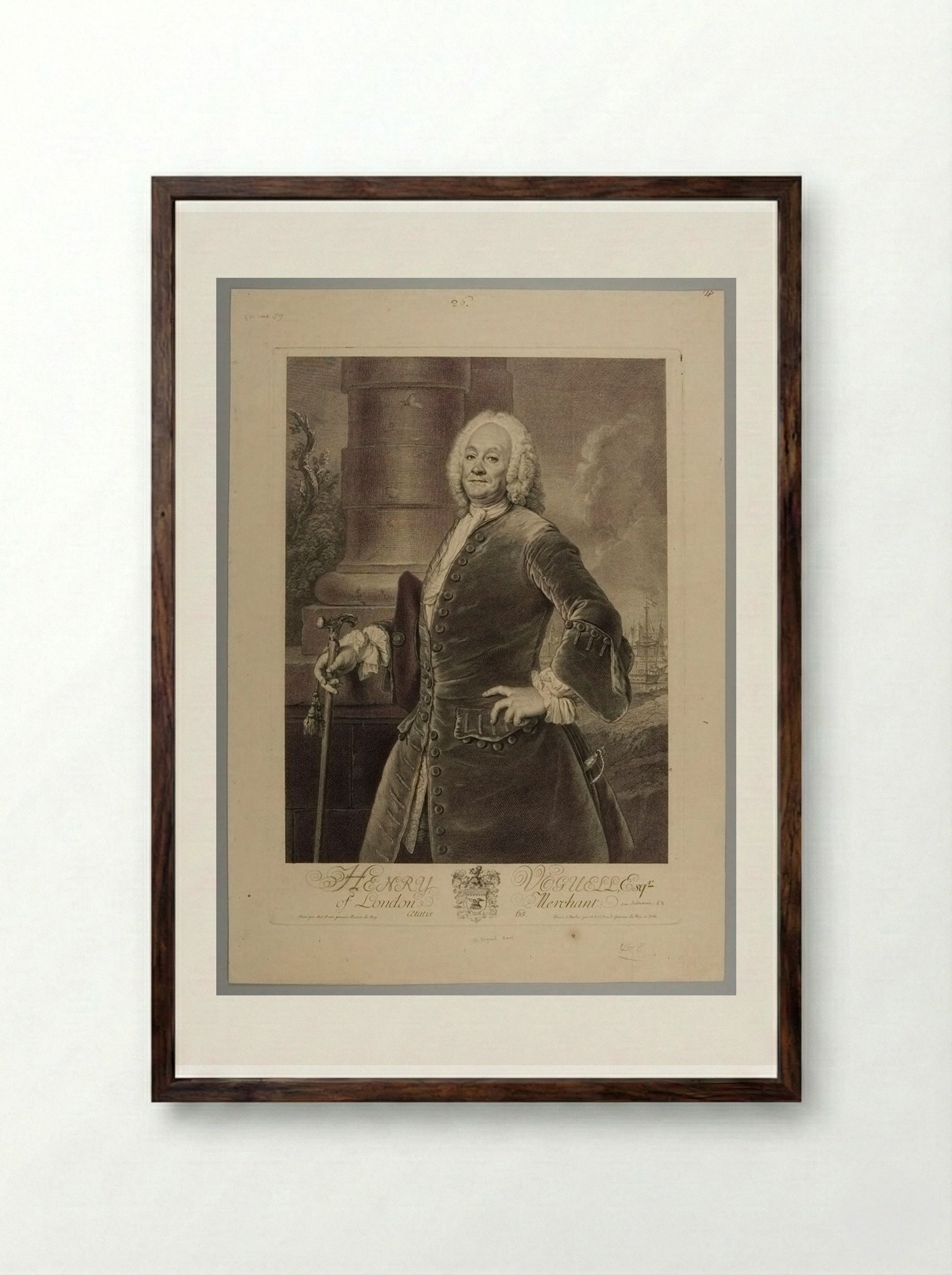 Henry Voguell - Georg Friedrich Schmidt - Framed Print Dark Wood