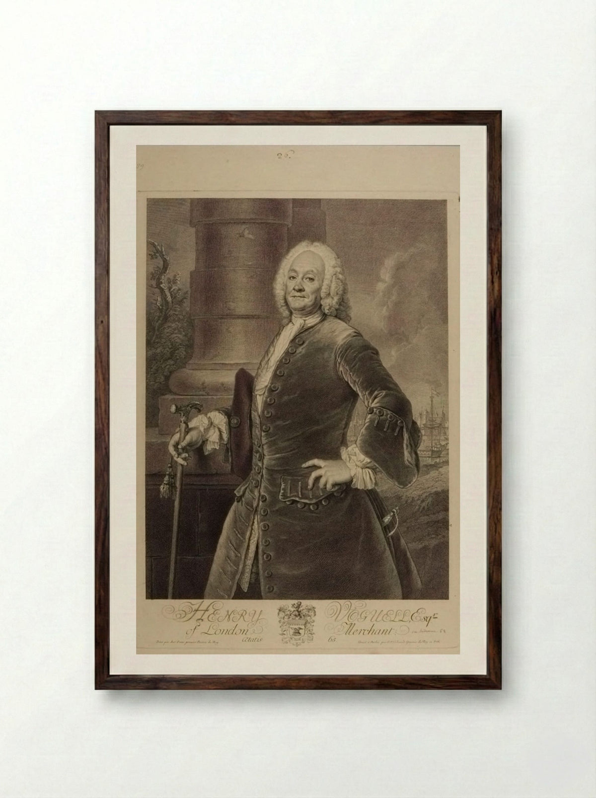 Henry Voguell - Georg Friedrich Schmidt - Framed Print Dark Wood