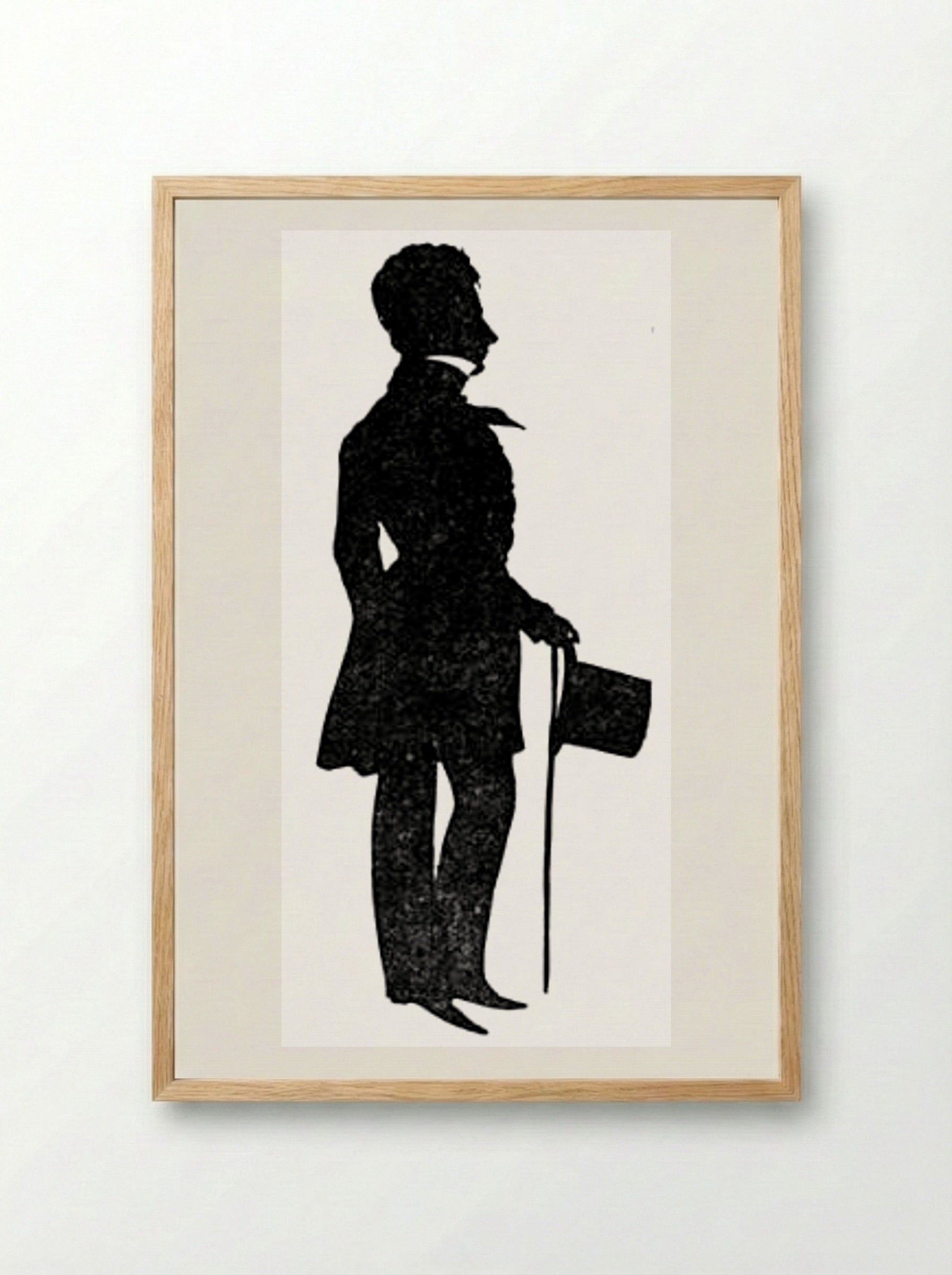 Henry Wadsworth Longfellow - Auguste Edouart - Framed Print Wood