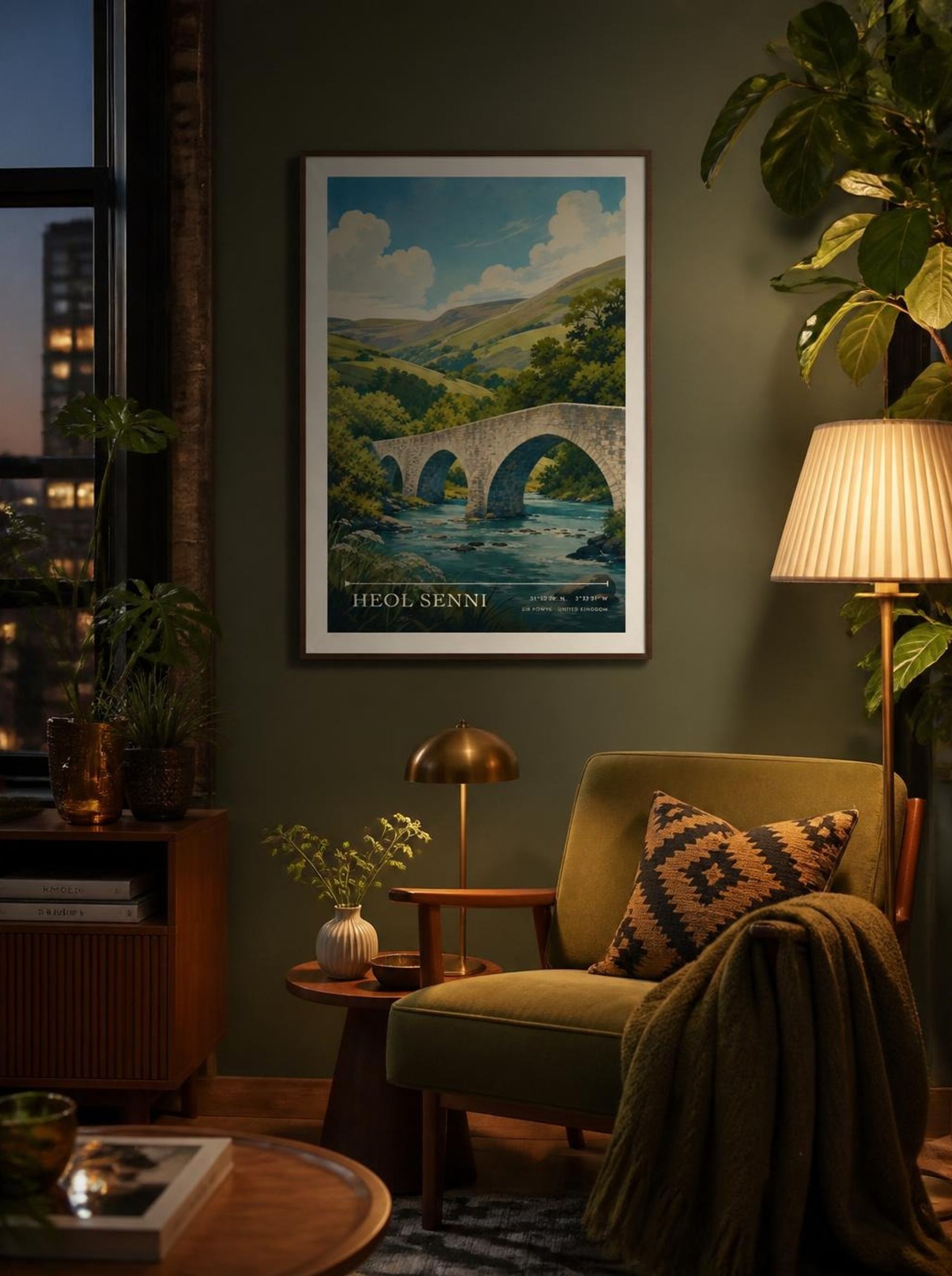 Heol Senni Sir Powys United Kingdom Travel Poster - Lifestyle