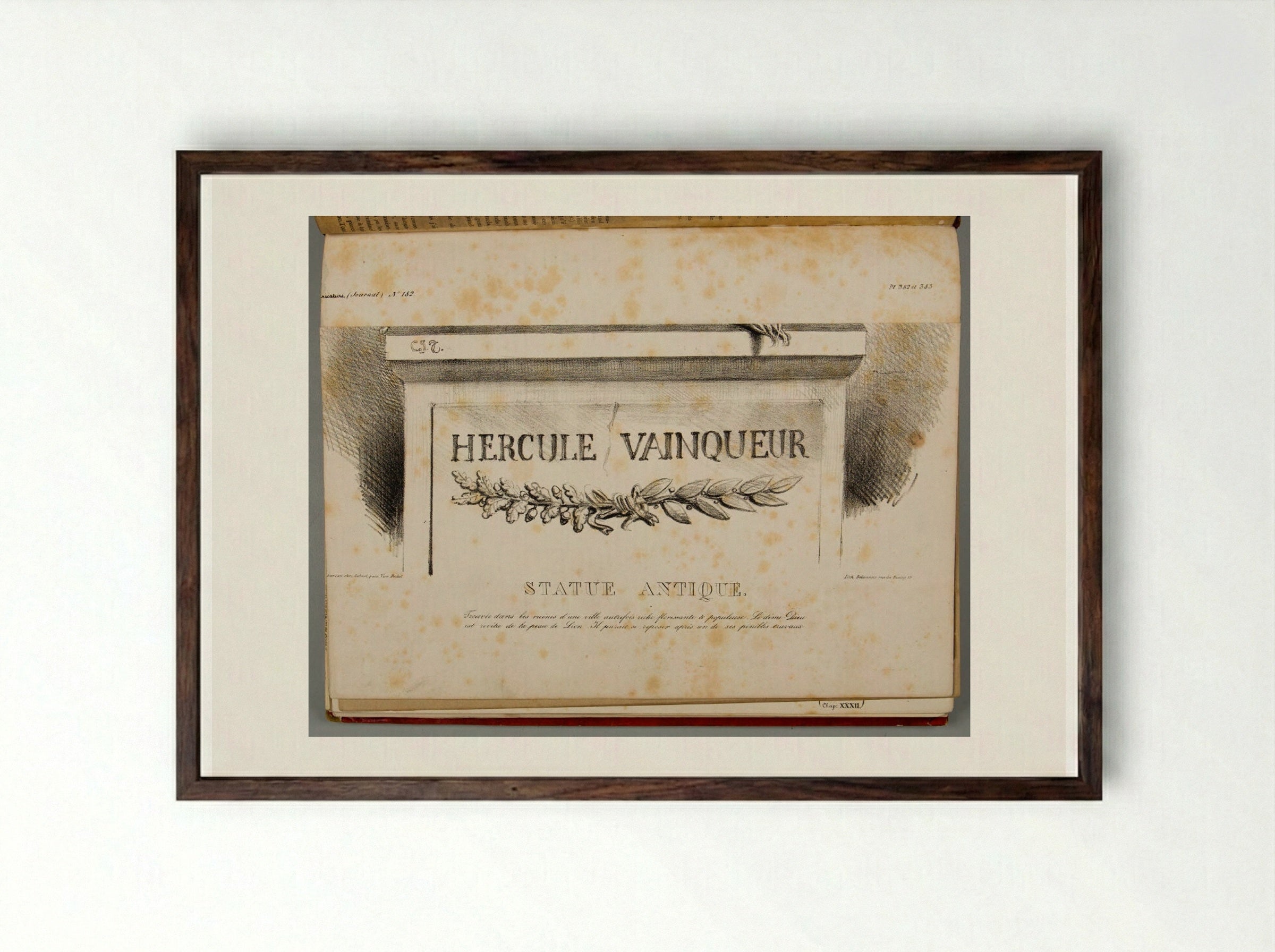 Hercule Vainqueur - Various Artists - Framed Print Dark Wood