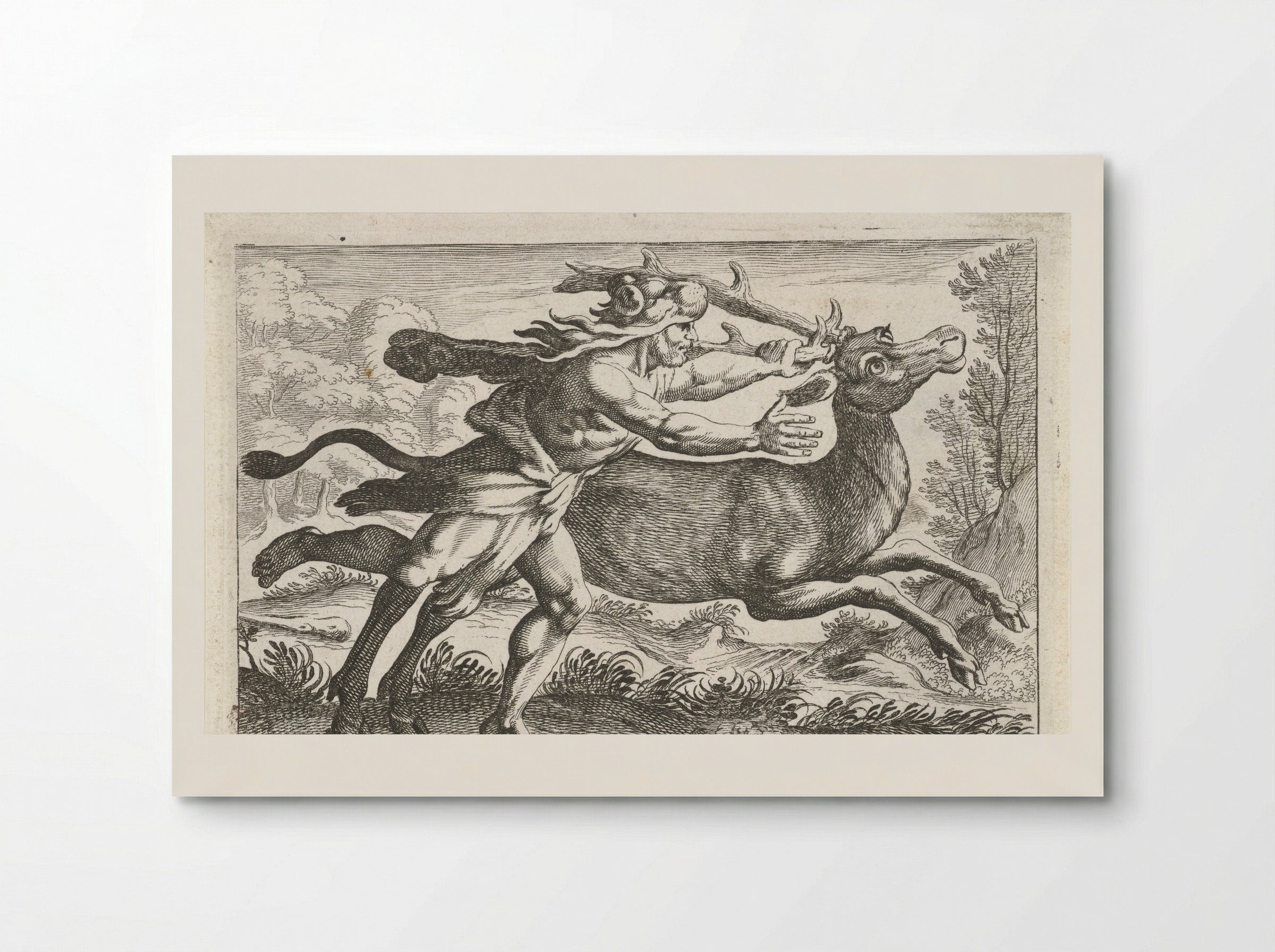 Hercules Capturing the Ceryneian Hind - Simon Frisius - Poster
