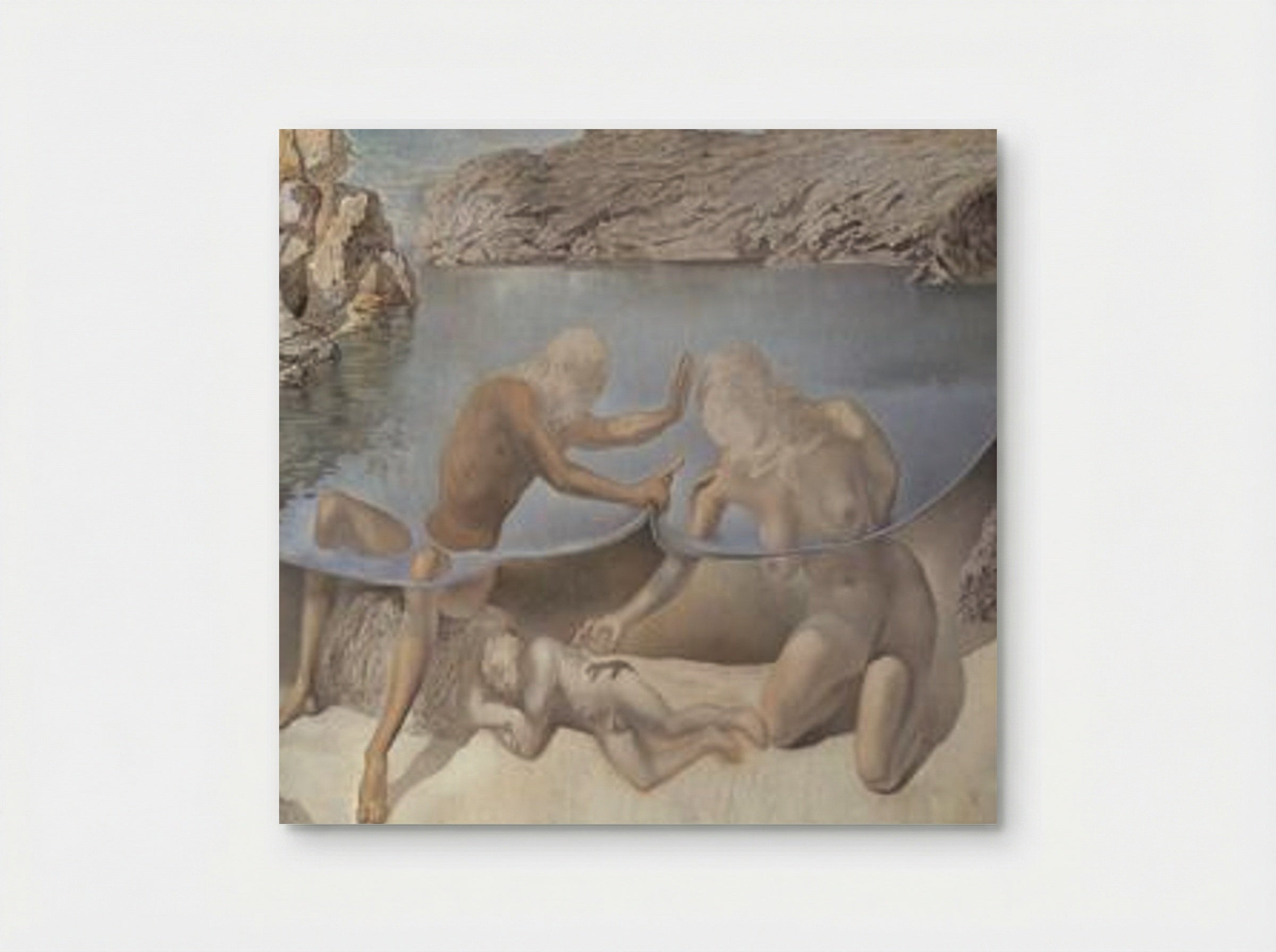 Hercules Lifts the Skin of the Sea and Stops Venus for an Instant from Waking Love - Salvador Dalí - Poster