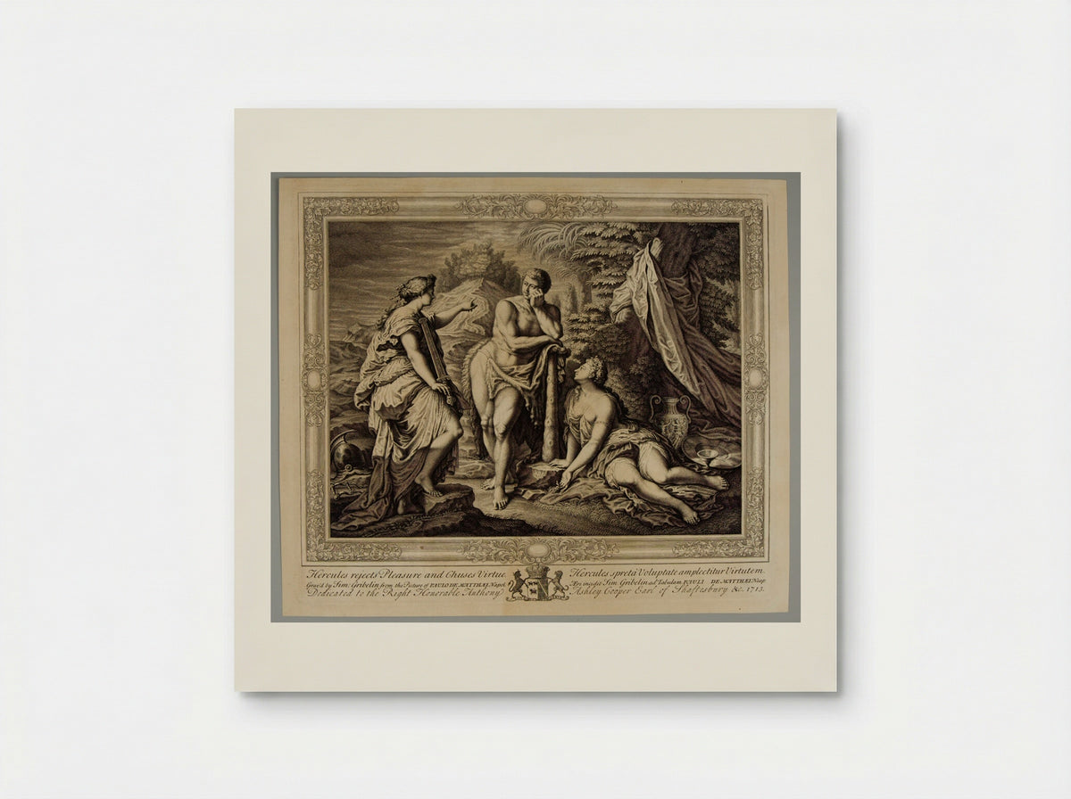 Hercules Rejects Pleasure and Chooses Virtue - Simon Gribelin - Poster