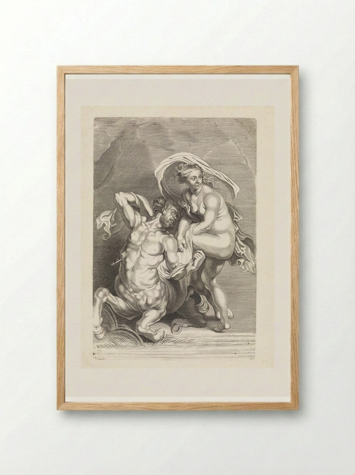 Hercules Slaying Nessus - Paulus Pontius - Framed Print Wood