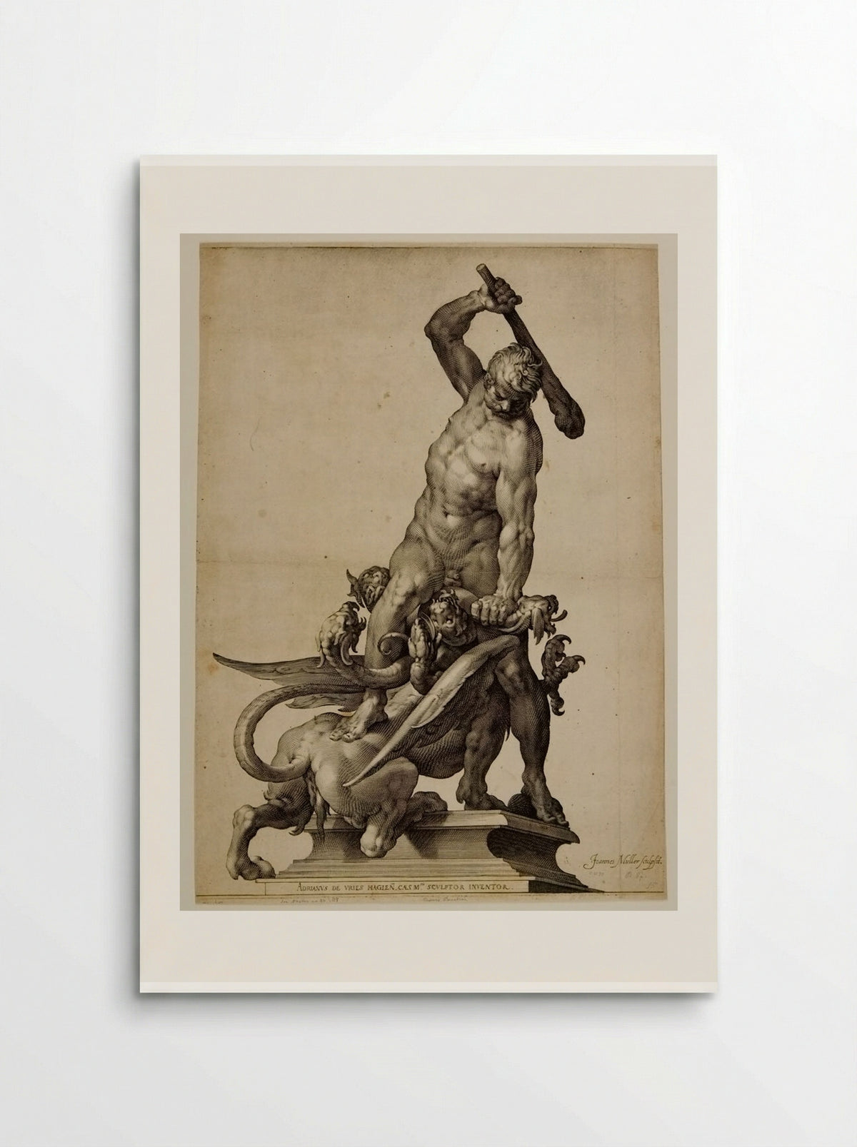 Hercules Slaying the Lernean Hydra - Jan Harmensz. Muller - Poster