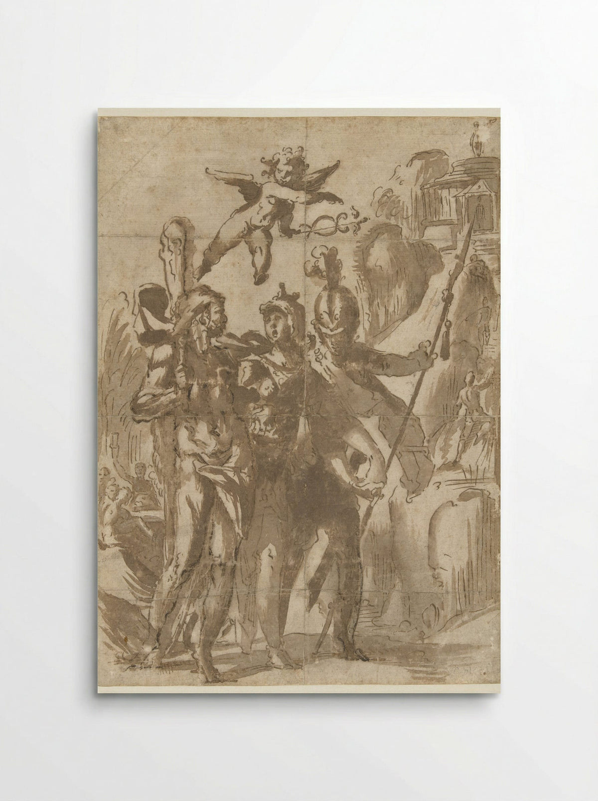 Hercules and Scipio Led by Minerva to the Path of Virtue - Bartholomeus Spranger - Poster