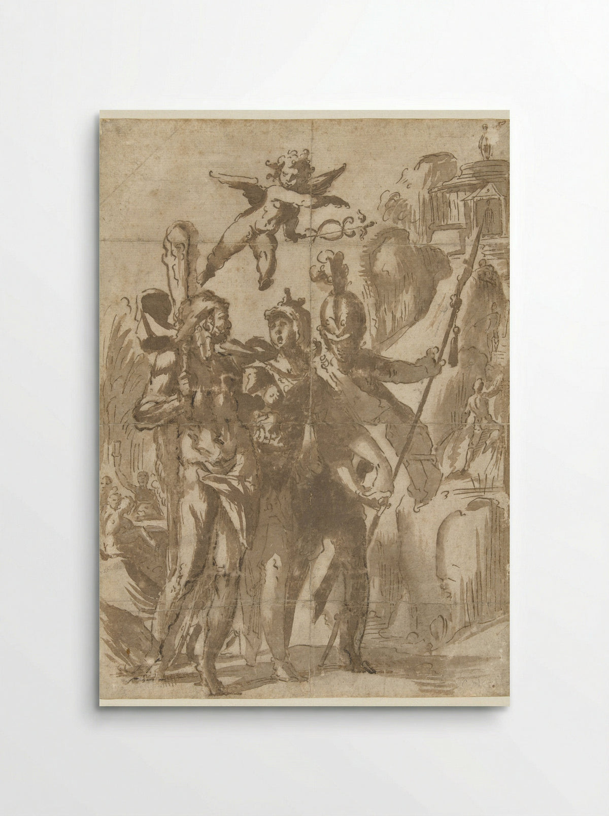 Hercules and Scipio Led by Minerva to the Path of Virtue - Bartholomeus Spranger - Poster