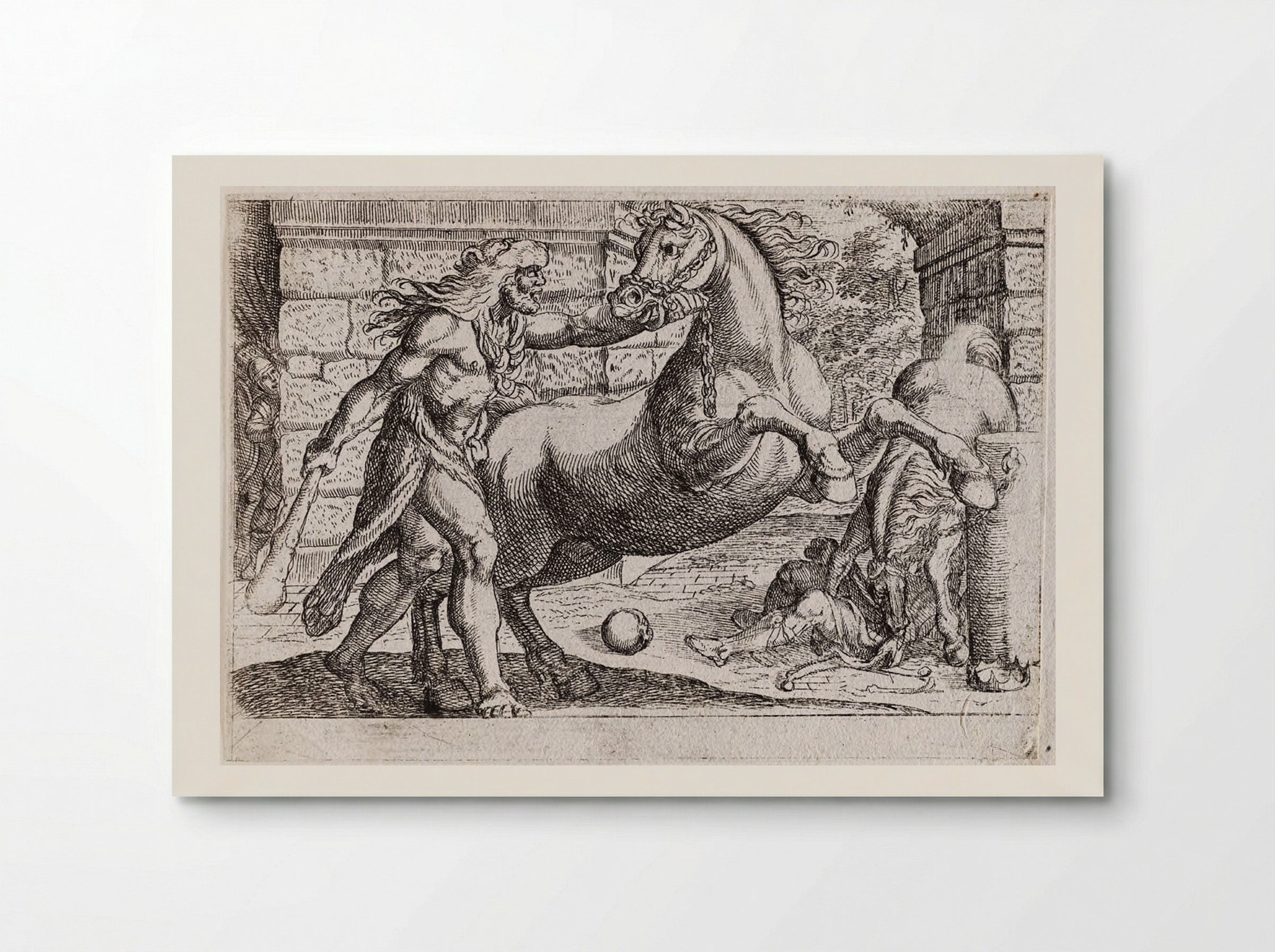 Hercules and the Mares of Diomedes - Antonio Tempesta - Poster