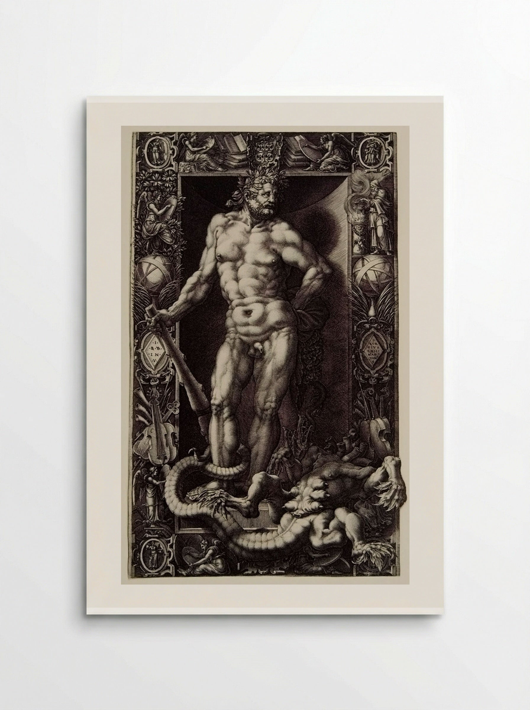 Hercules and the Slain Hydra - Giorgio Ghisi - Poster