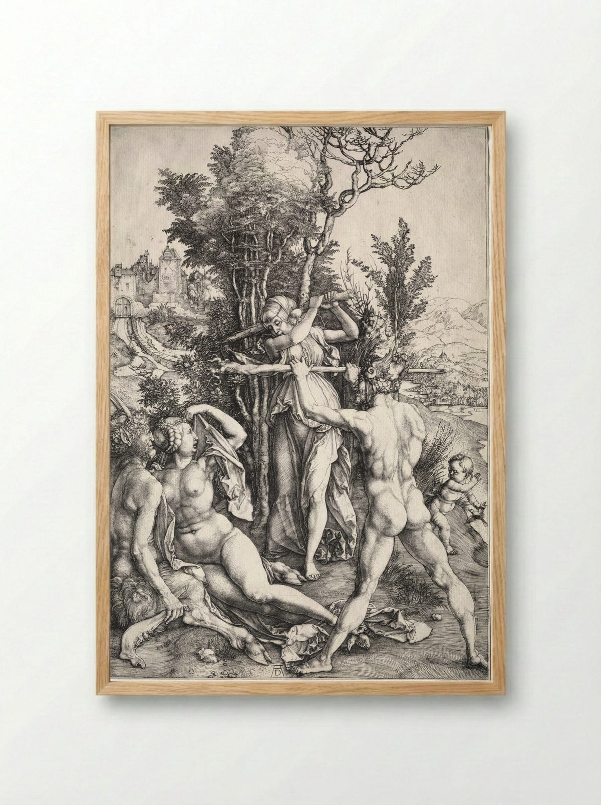 Hercules at the Crossroad - Albrecht Dürer - Framed Print Wood
