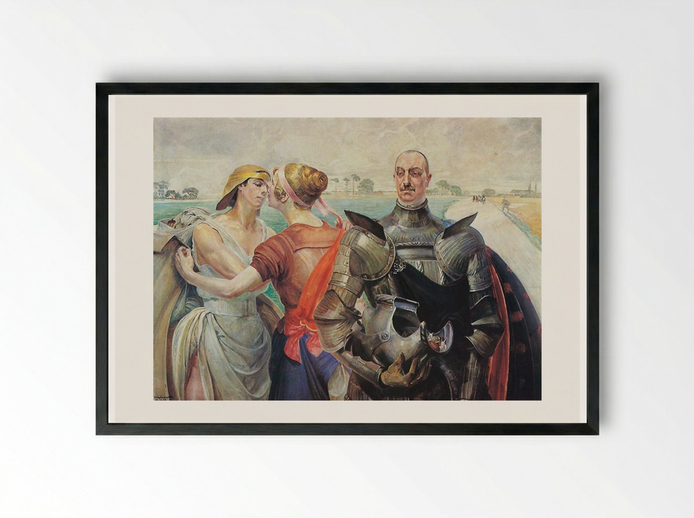 Hercules on the Crossroad - Jacek Malczewski - Framed Print Black