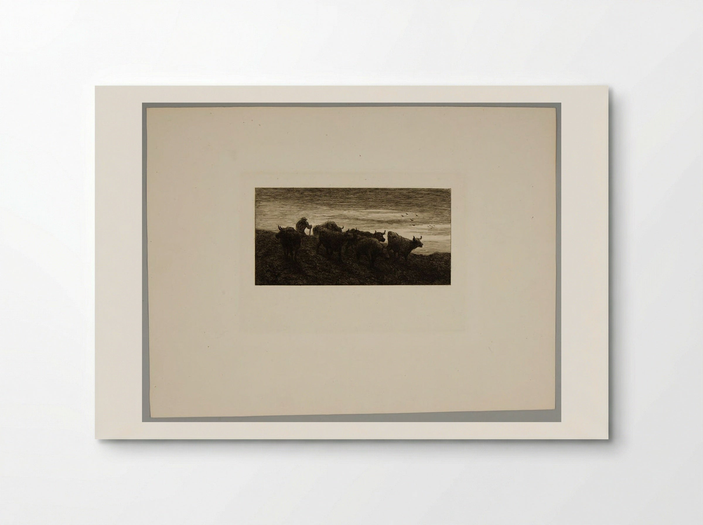 Herd of Cows - Charles-Émile Jacque - Poster